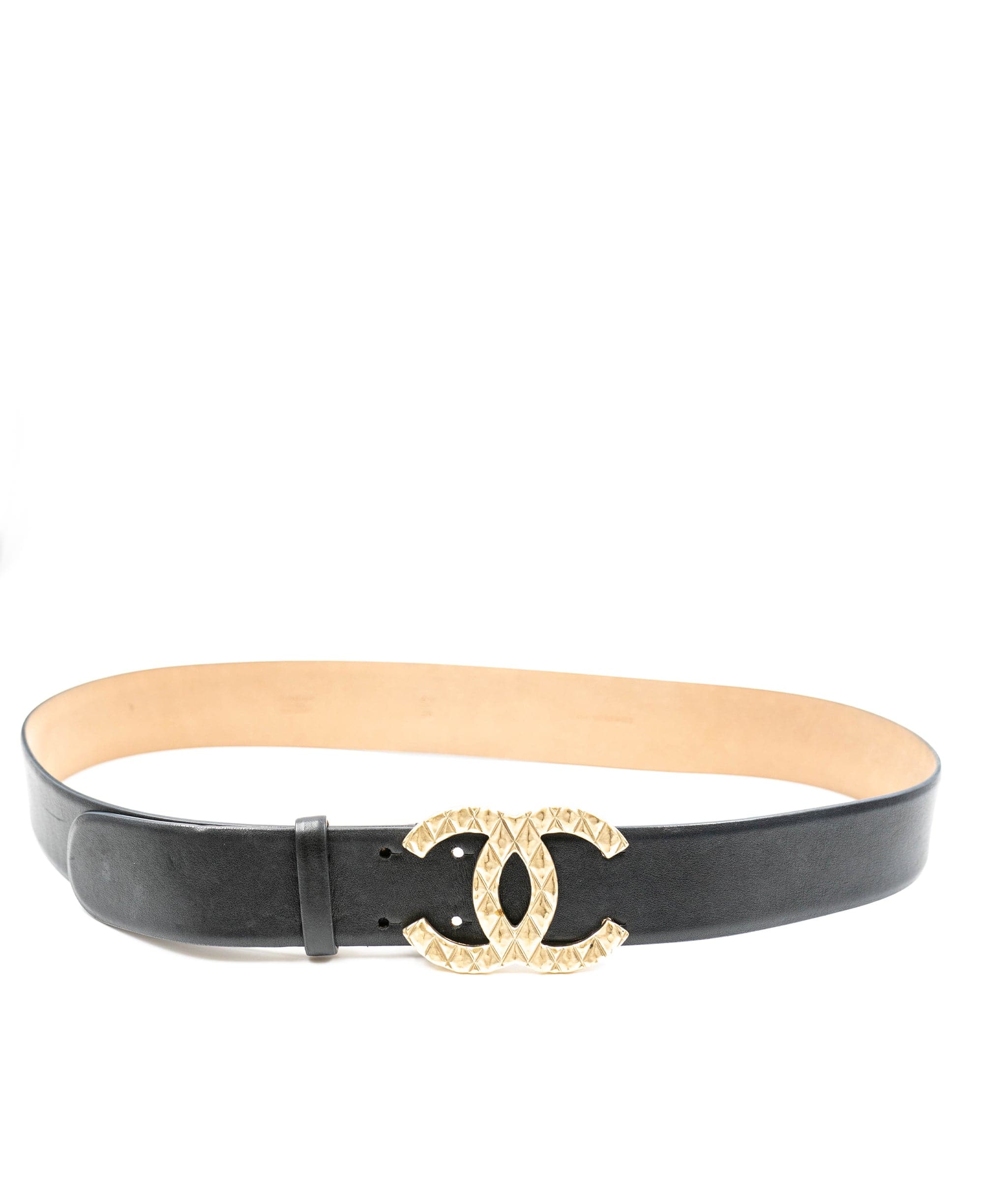 Chanel Chanel black leather belt ASL3376