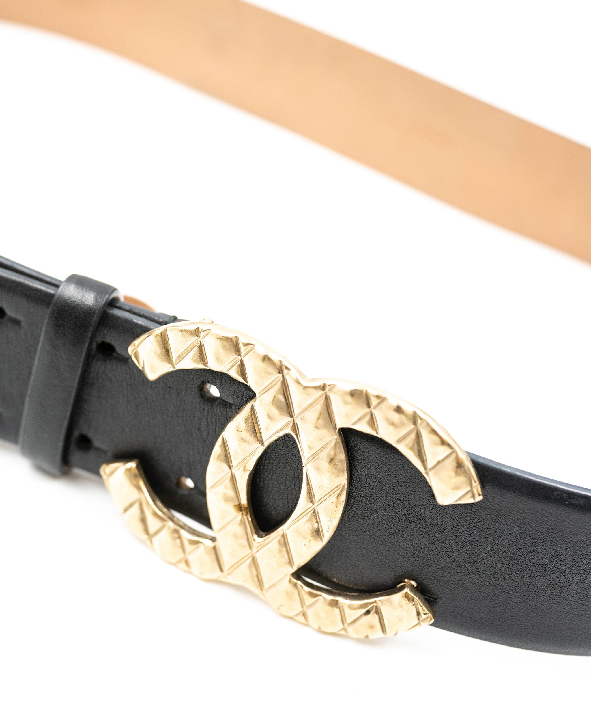 Chanel Chanel black leather belt ASL3376