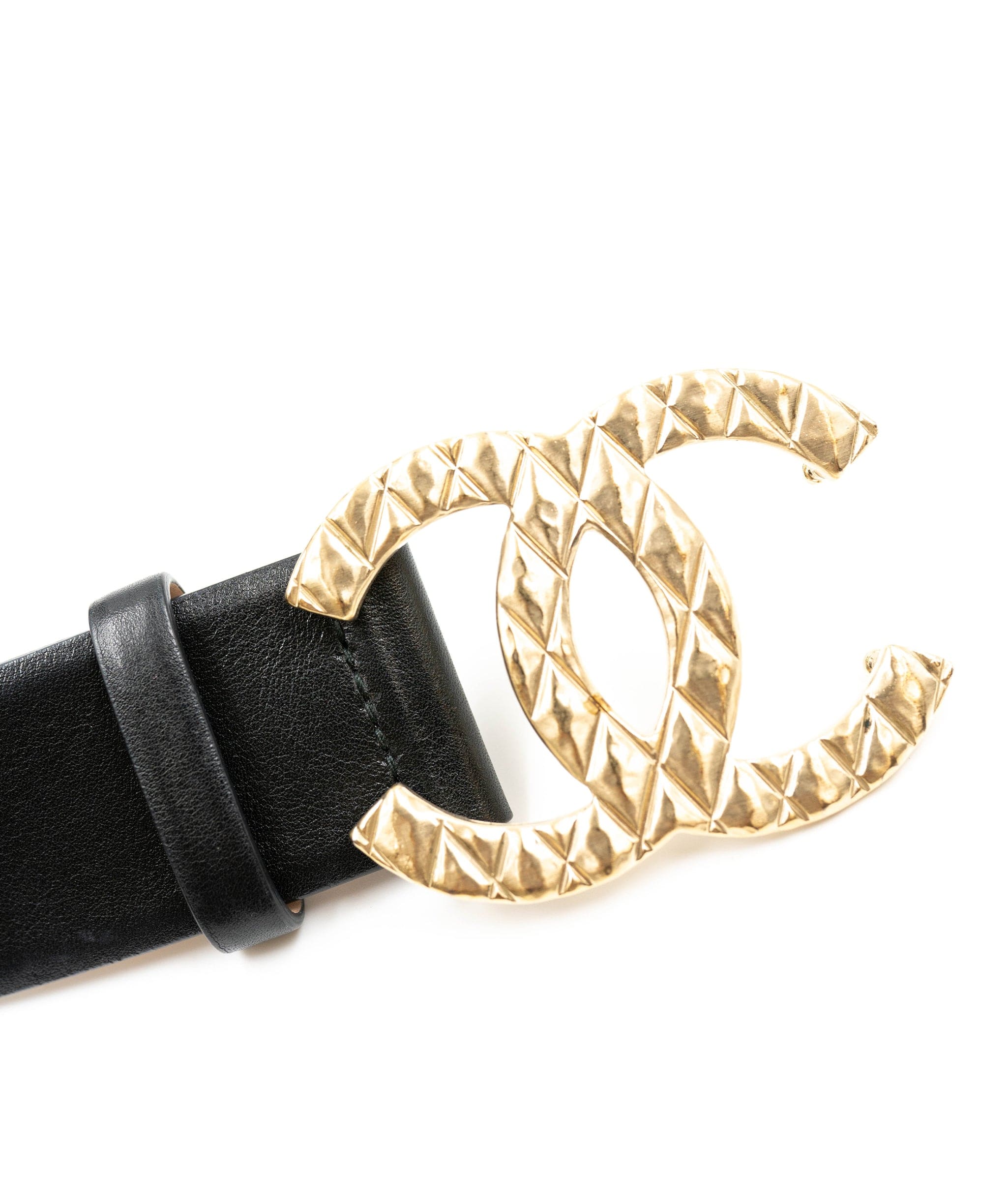 Chanel Chanel black leather belt ASL3376