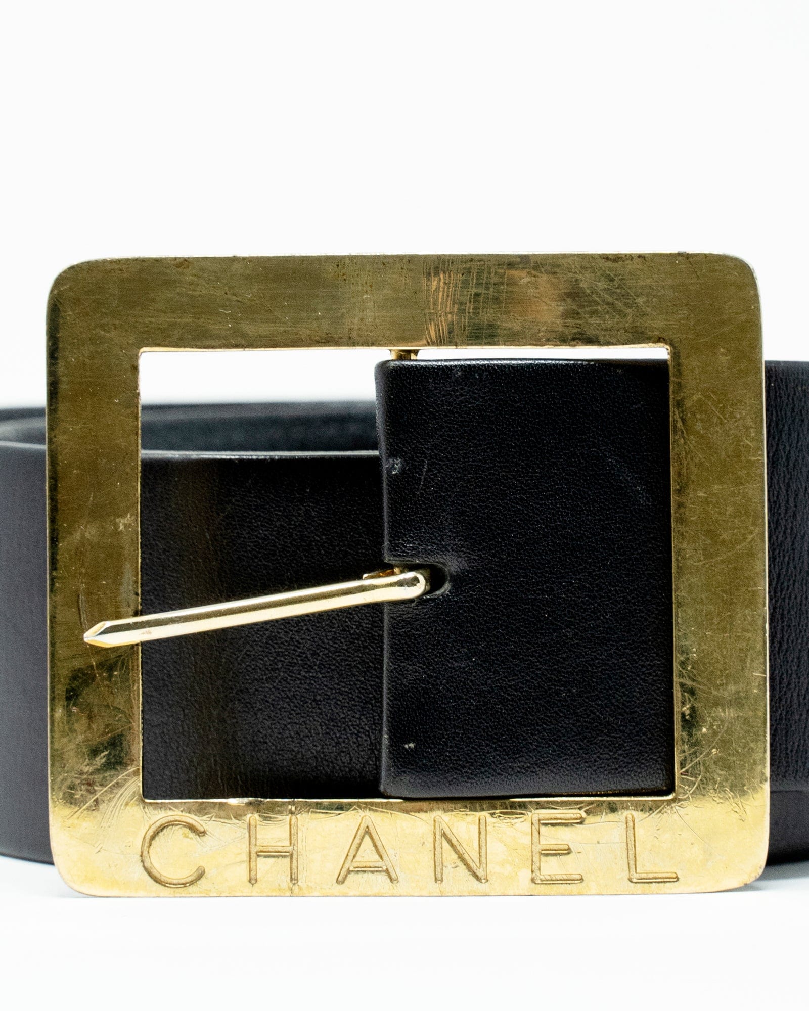 Chanel Chanel black leather belt with Chanel buckle - AWL3399