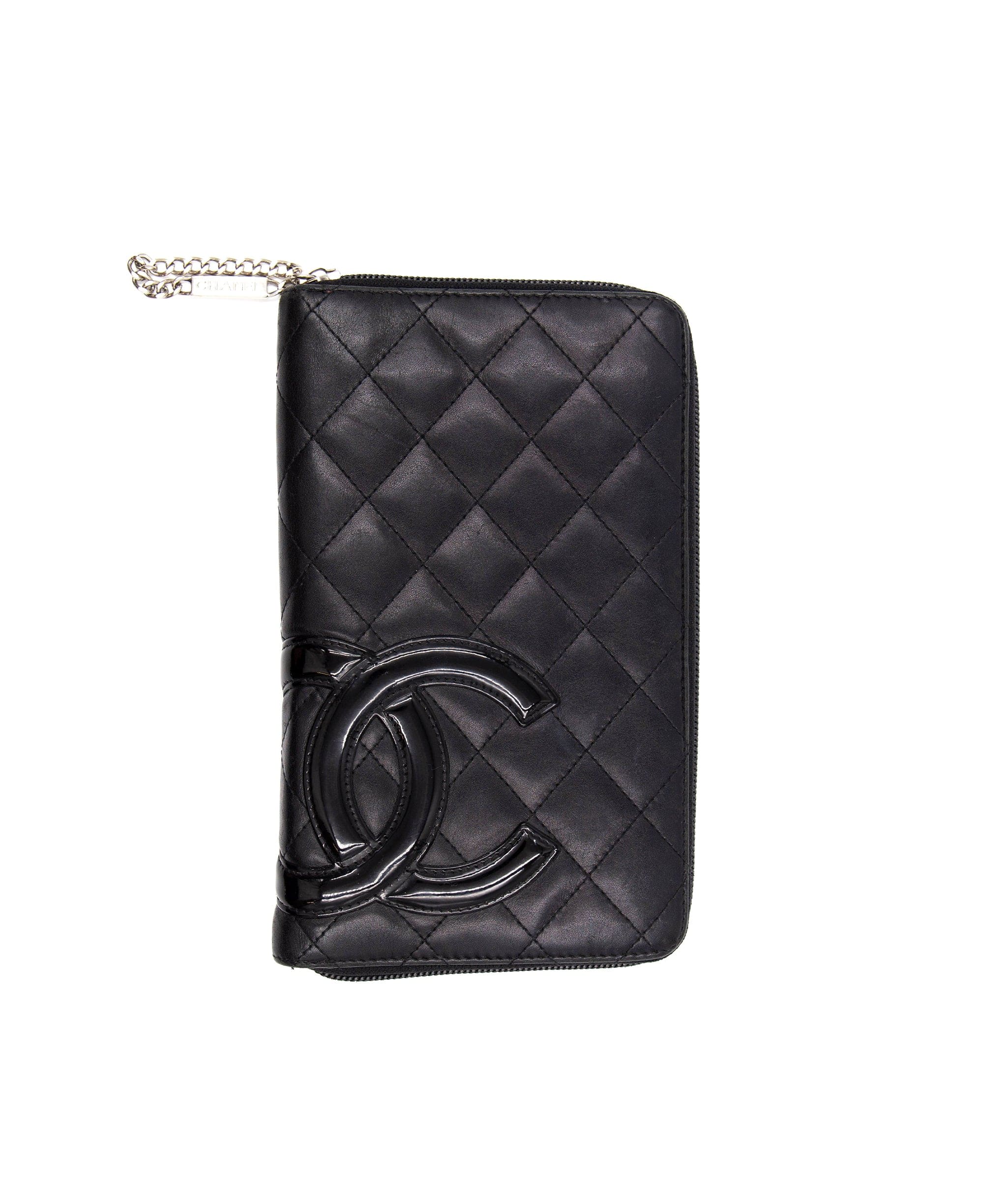 Chanel Chanel Black Leather Cambon Wallet AGC1155