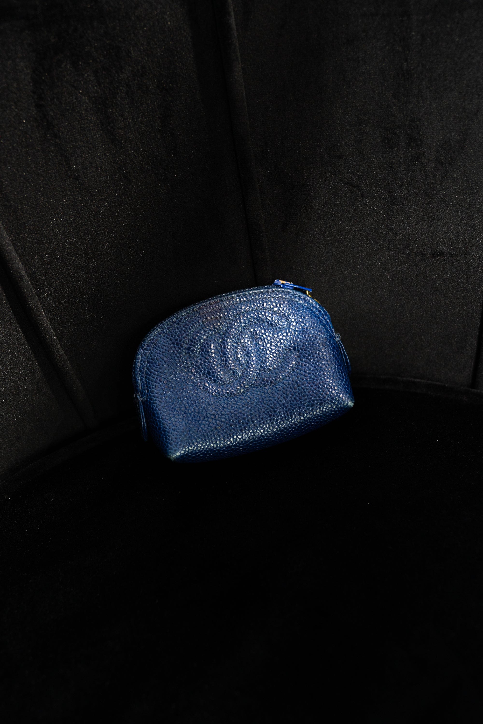 Chanel Chanel blue caviar coin purse CC - AWL2824