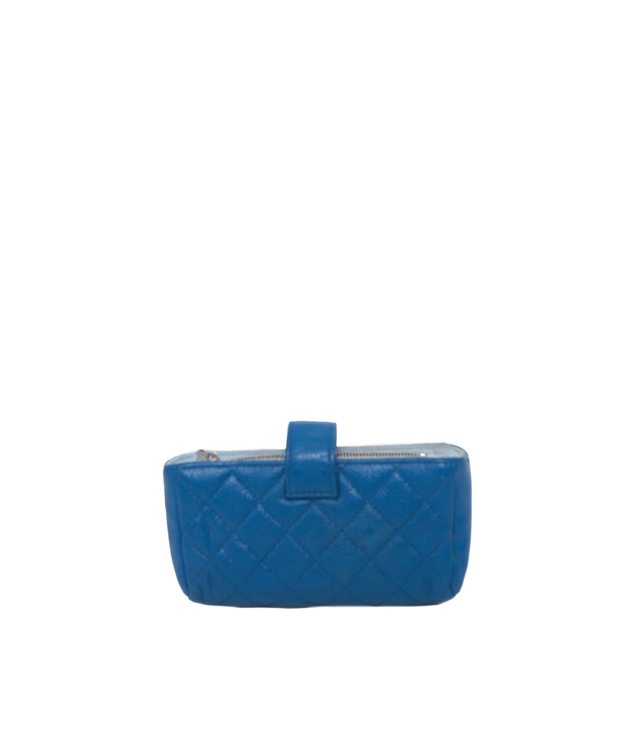 Chanel Chanel Blue Caviar Pouch PHW  AGL1124