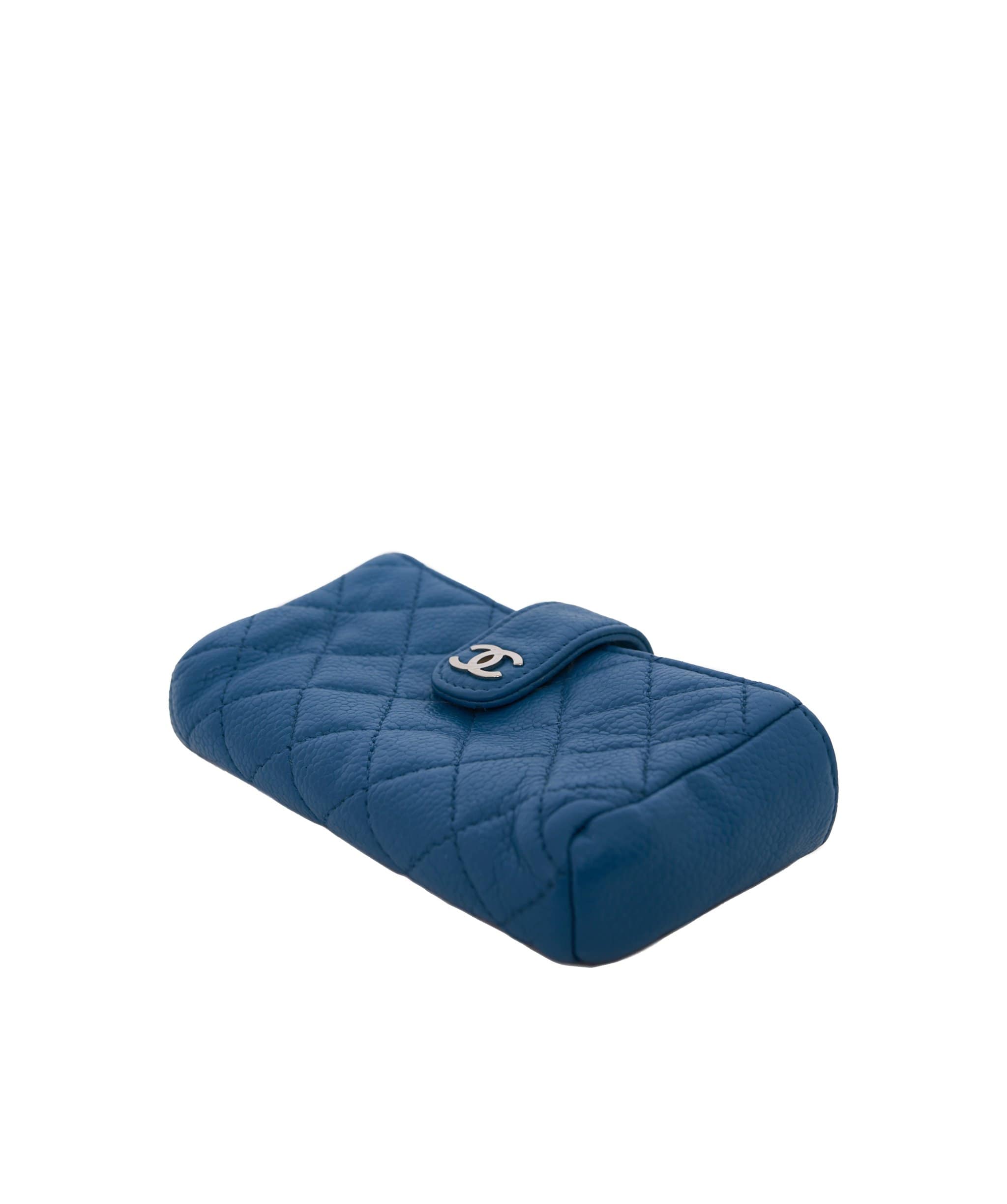 Chanel Chanel Blue Caviar Pouch PHW  AGL1124