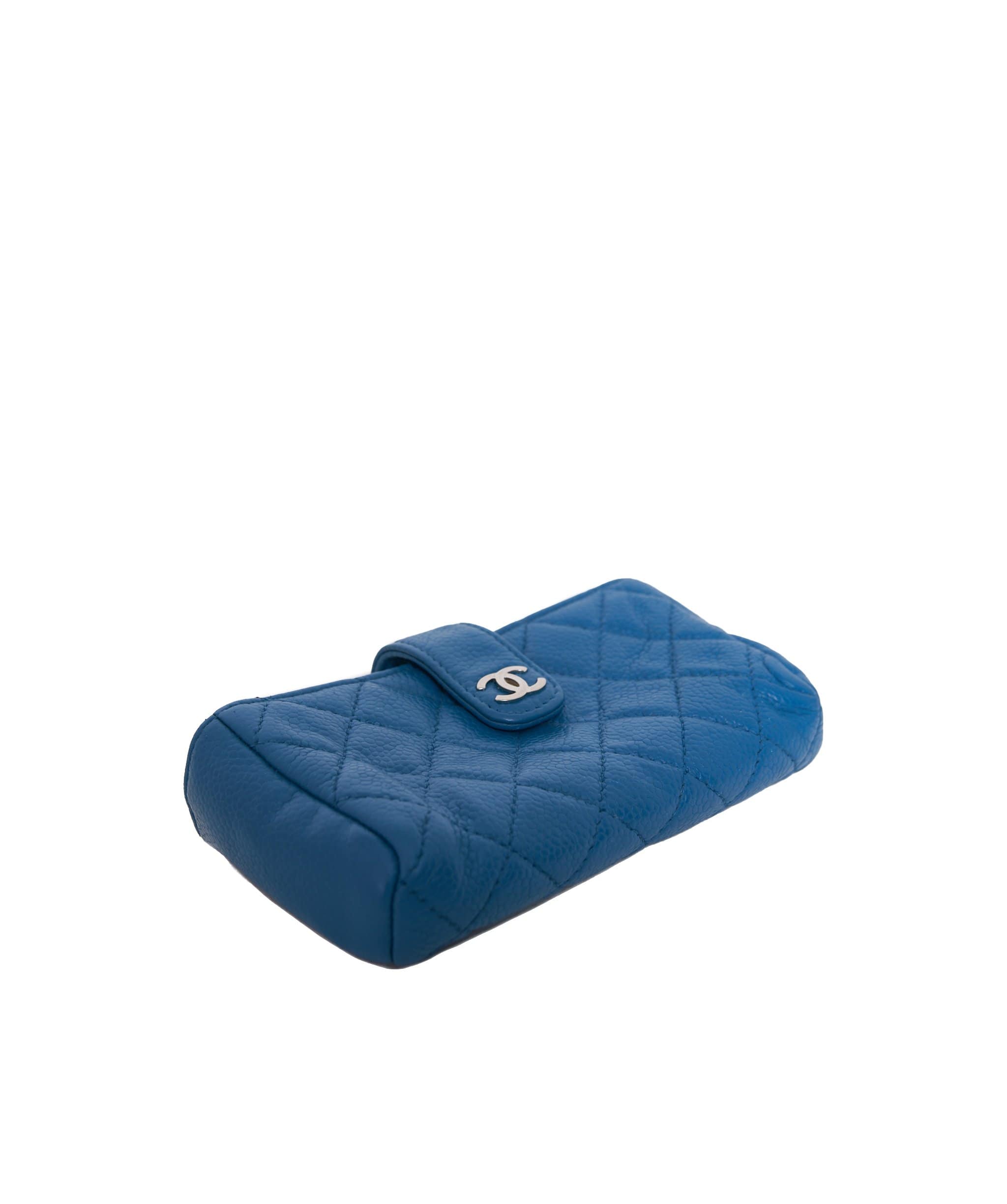 Chanel Chanel Blue Caviar Pouch PHW  AGL1124