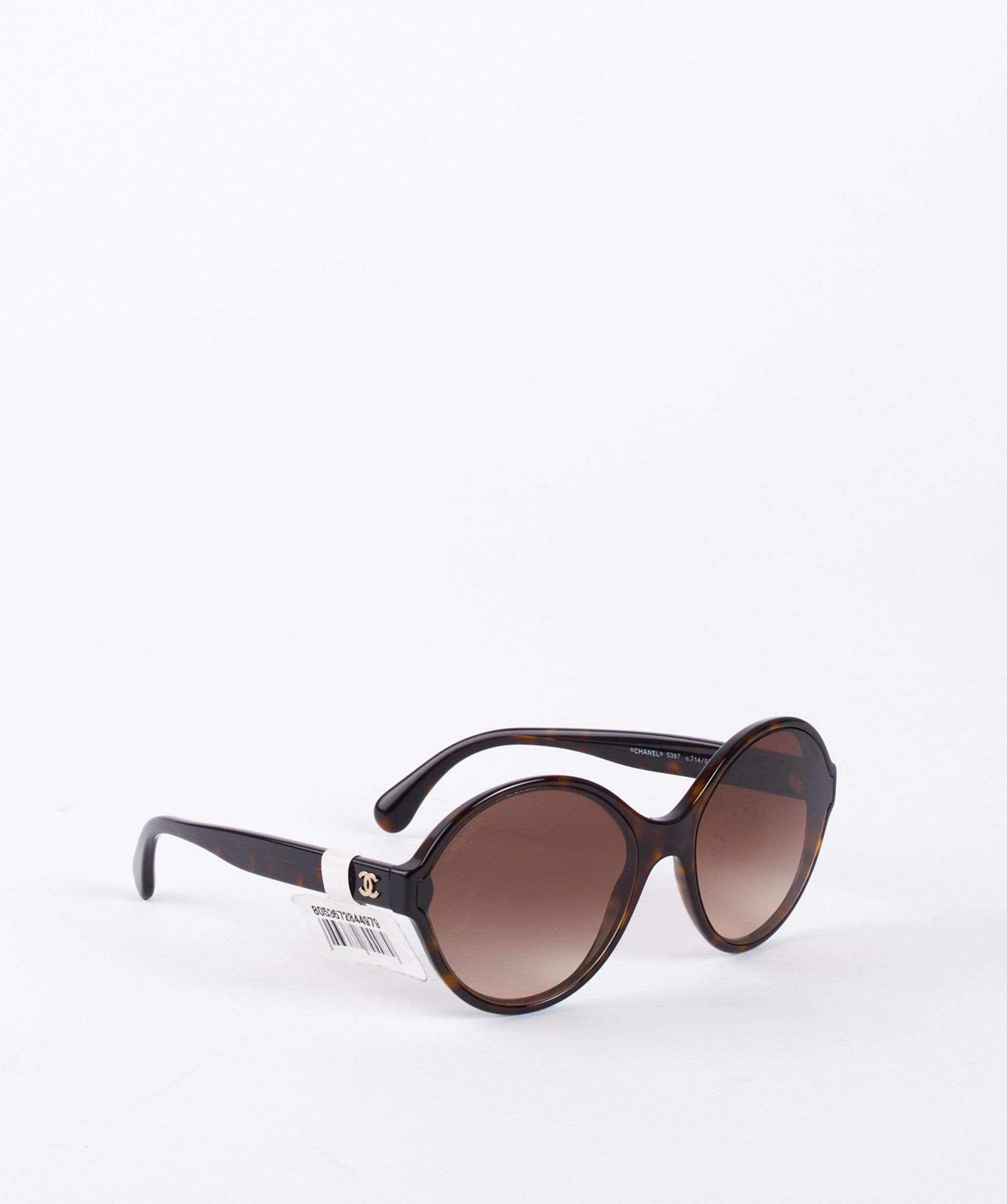 Chanel Chanel Brown Round Sunglasses