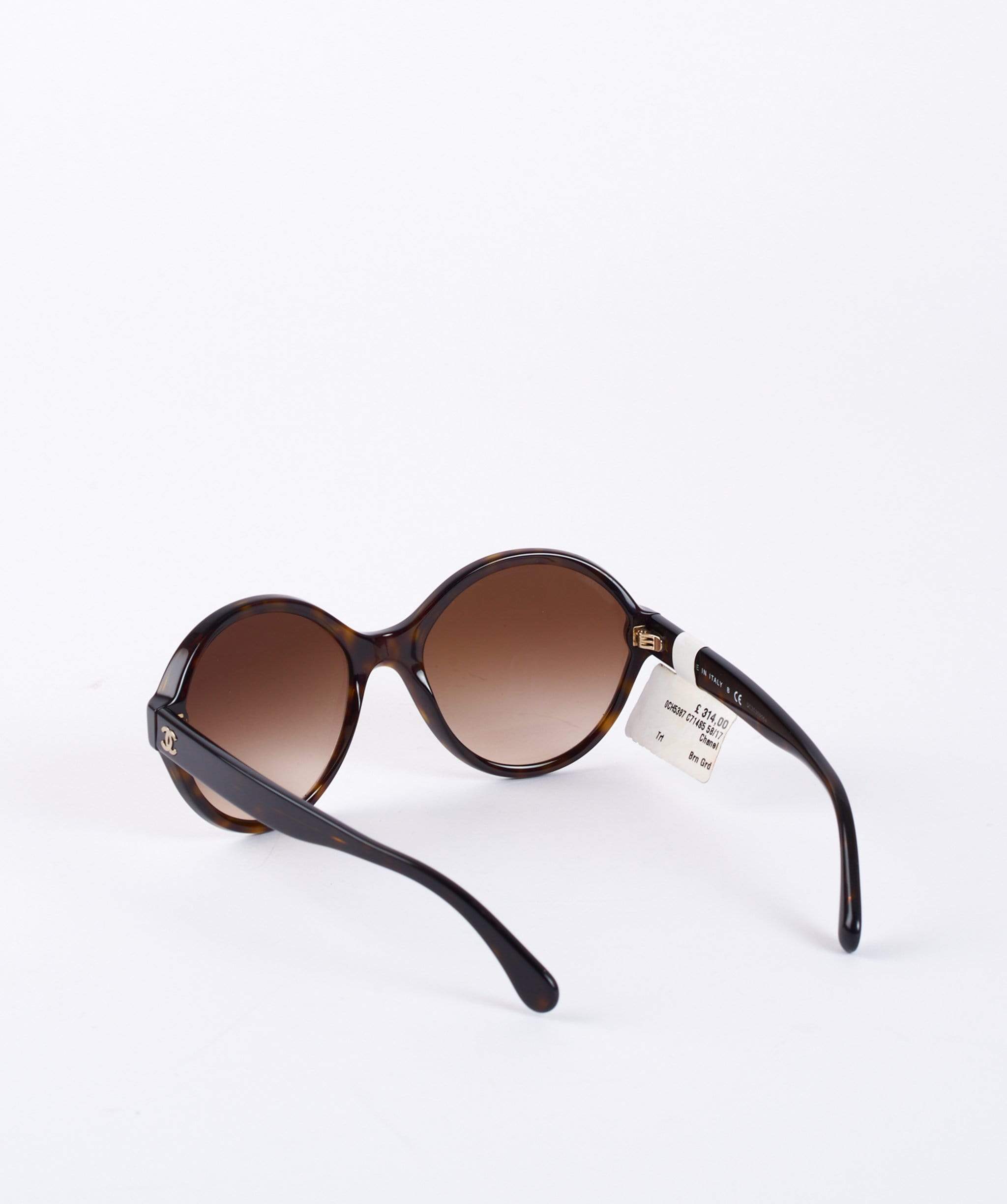 Chanel Chanel Brown Round Sunglasses