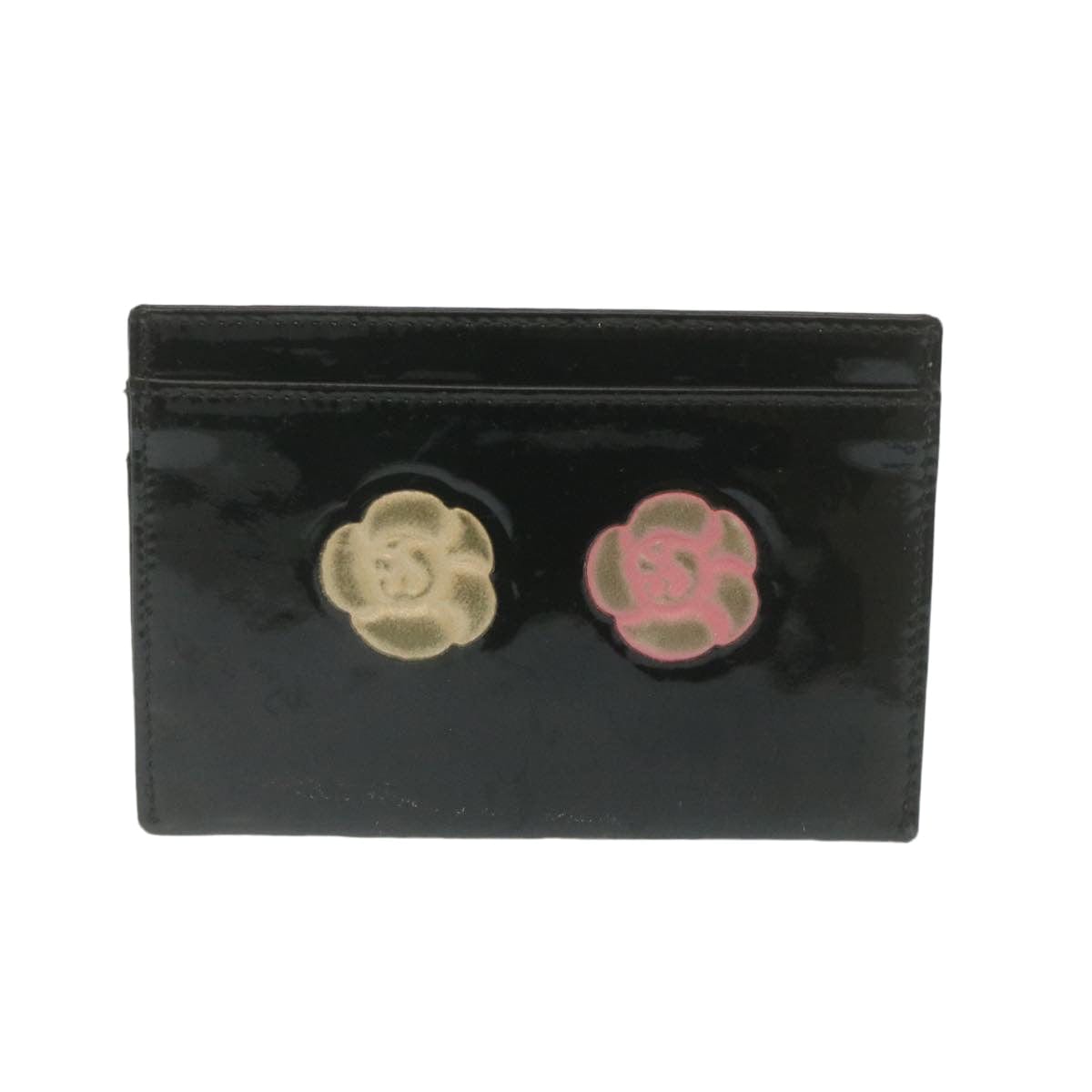 Chanel CHANEL CC Camellia Patent Leather Card Holder - AWL3504