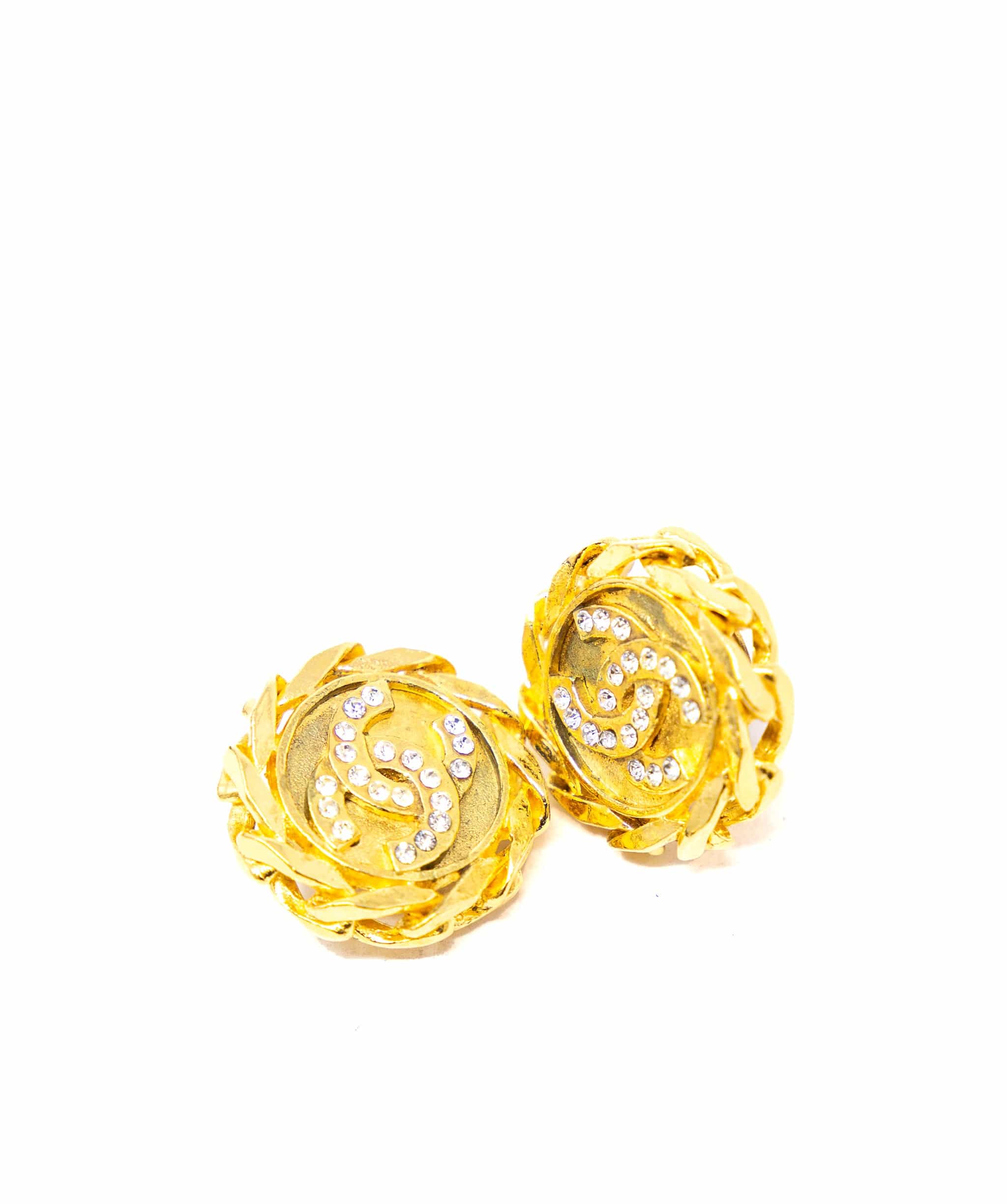 Chanel Chanel CC Diamanté Clip On Earrings - ASL2183