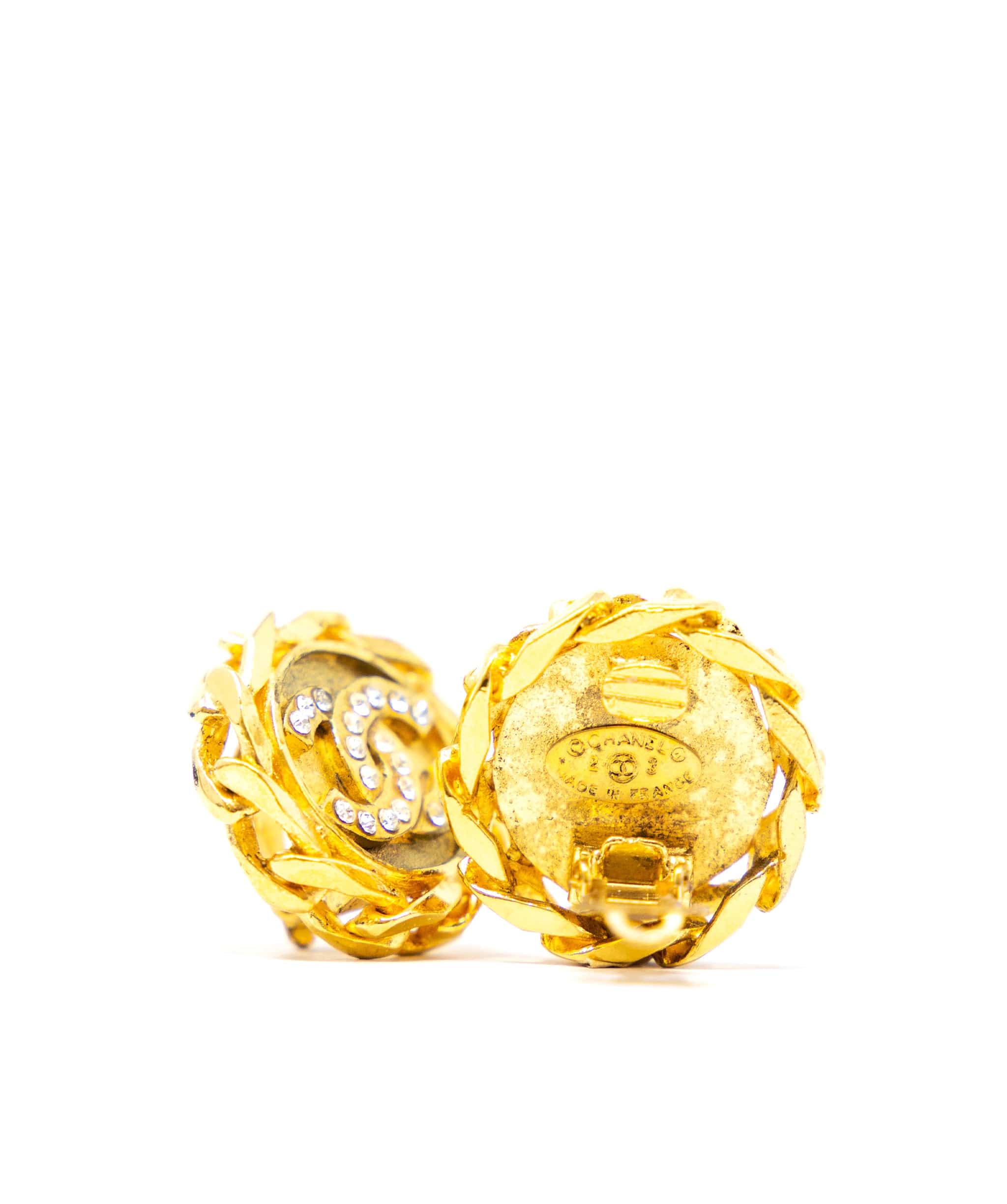 Chanel Chanel CC Diamanté Clip On Earrings - ASL2183