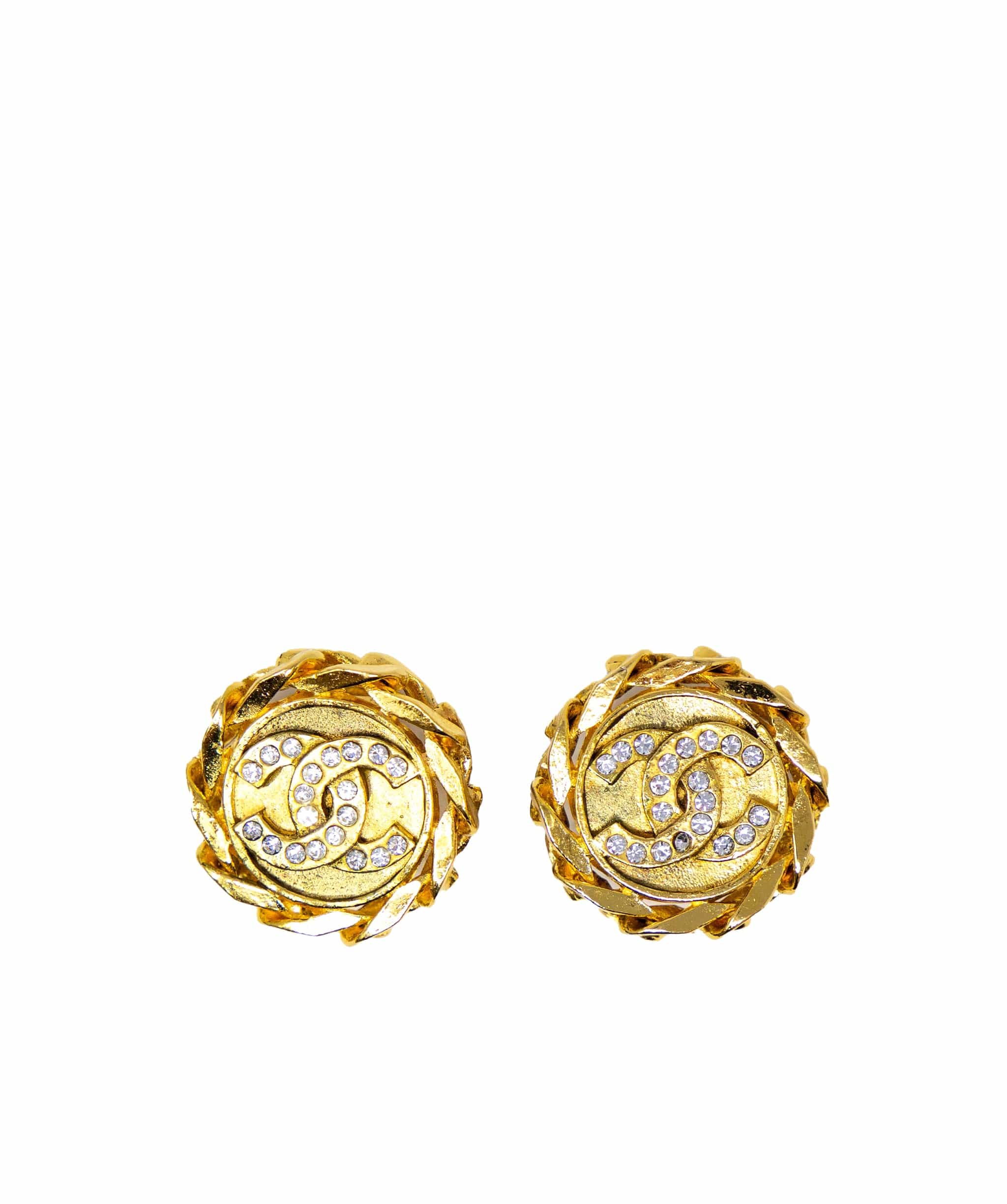 Chanel Chanel CC Diamanté Clip On Earrings - ASL2183