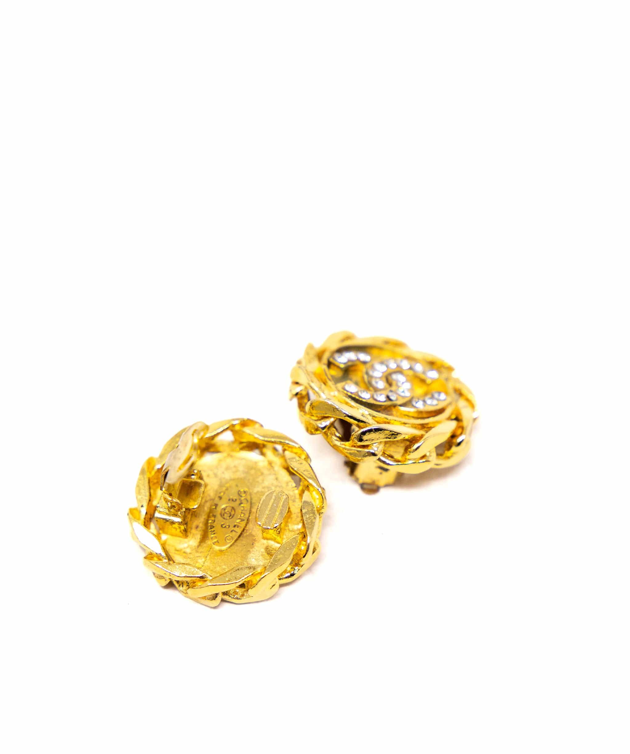 Chanel Chanel CC Diamanté Clip On Earrings - ASL2183