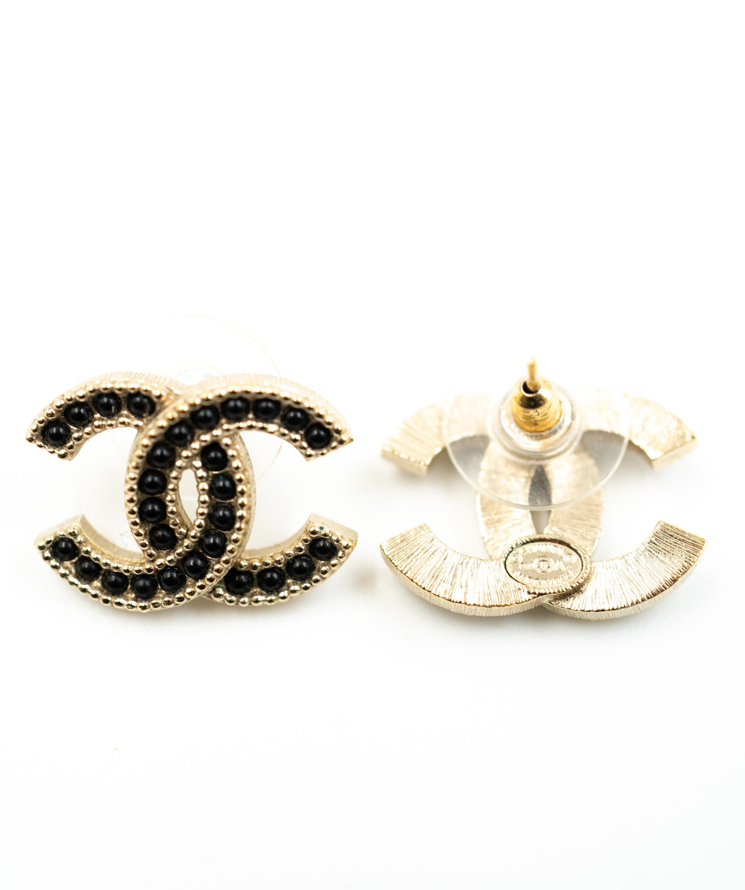 Chanel Chanel CC earrings with black crystals - AWL3815