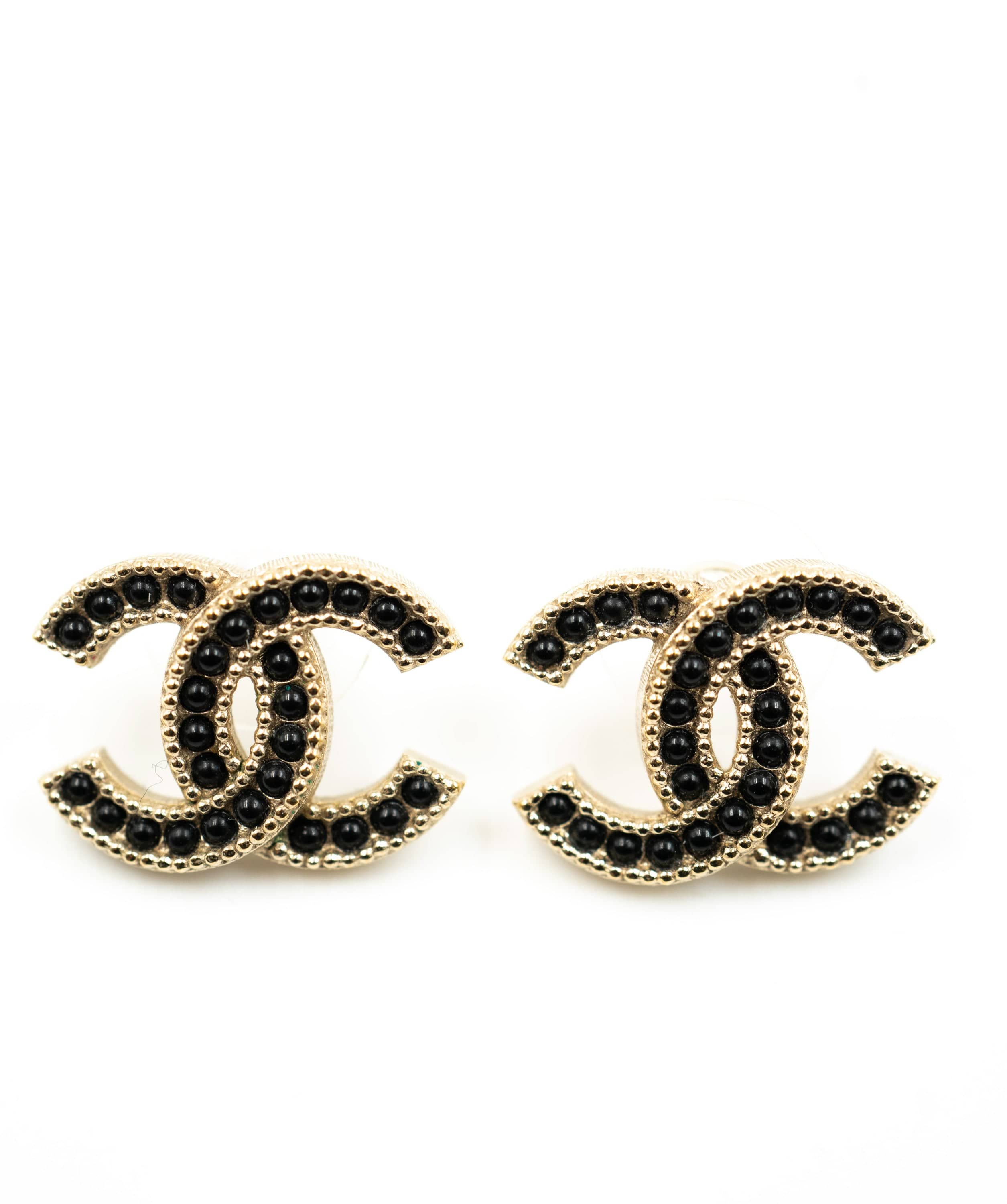 Chanel Chanel CC earrings with black crystals - AWL3815