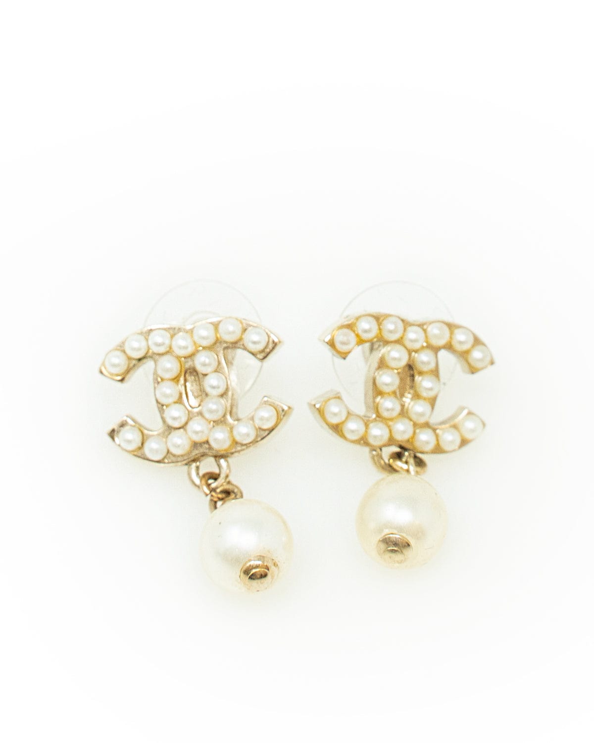 Chanel Chanel CC Faux Pearl Drop Earrings - AWL2451