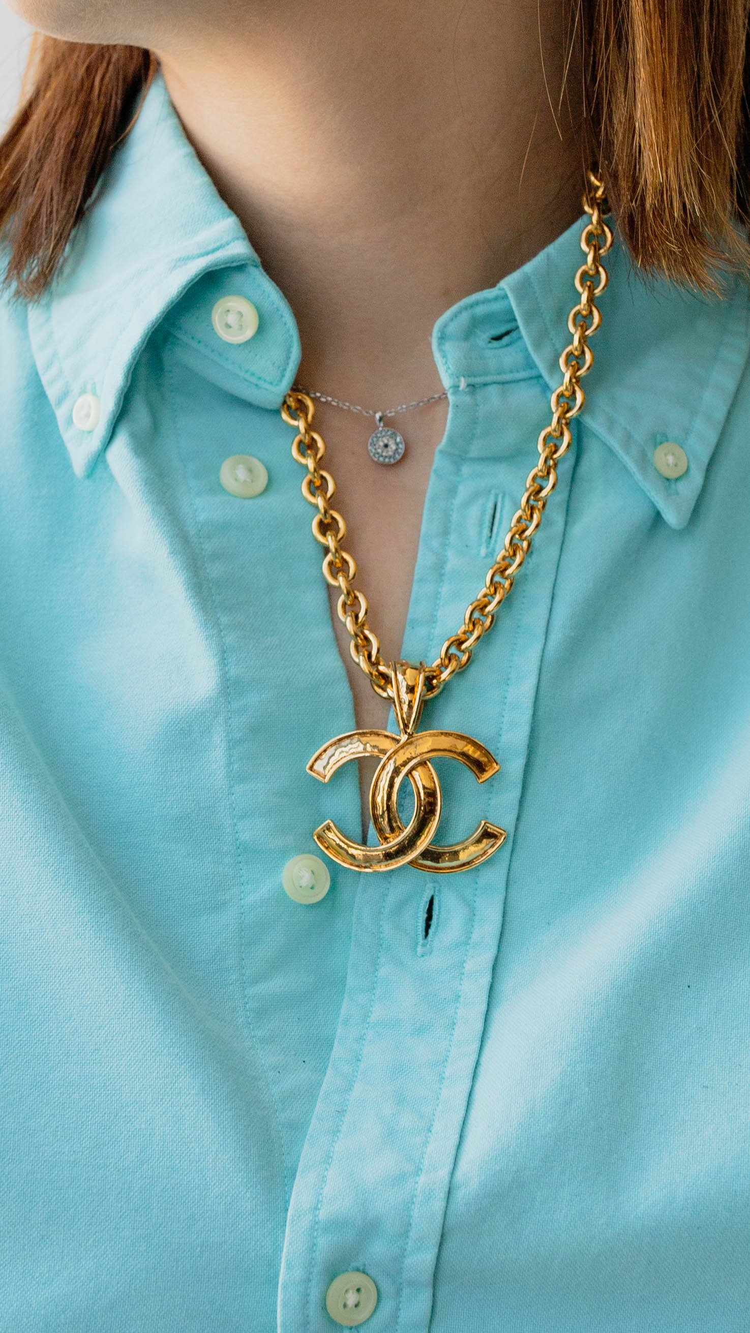 Chanel Chanel CC Logo Medium-Long Chain Necklace ASL3297