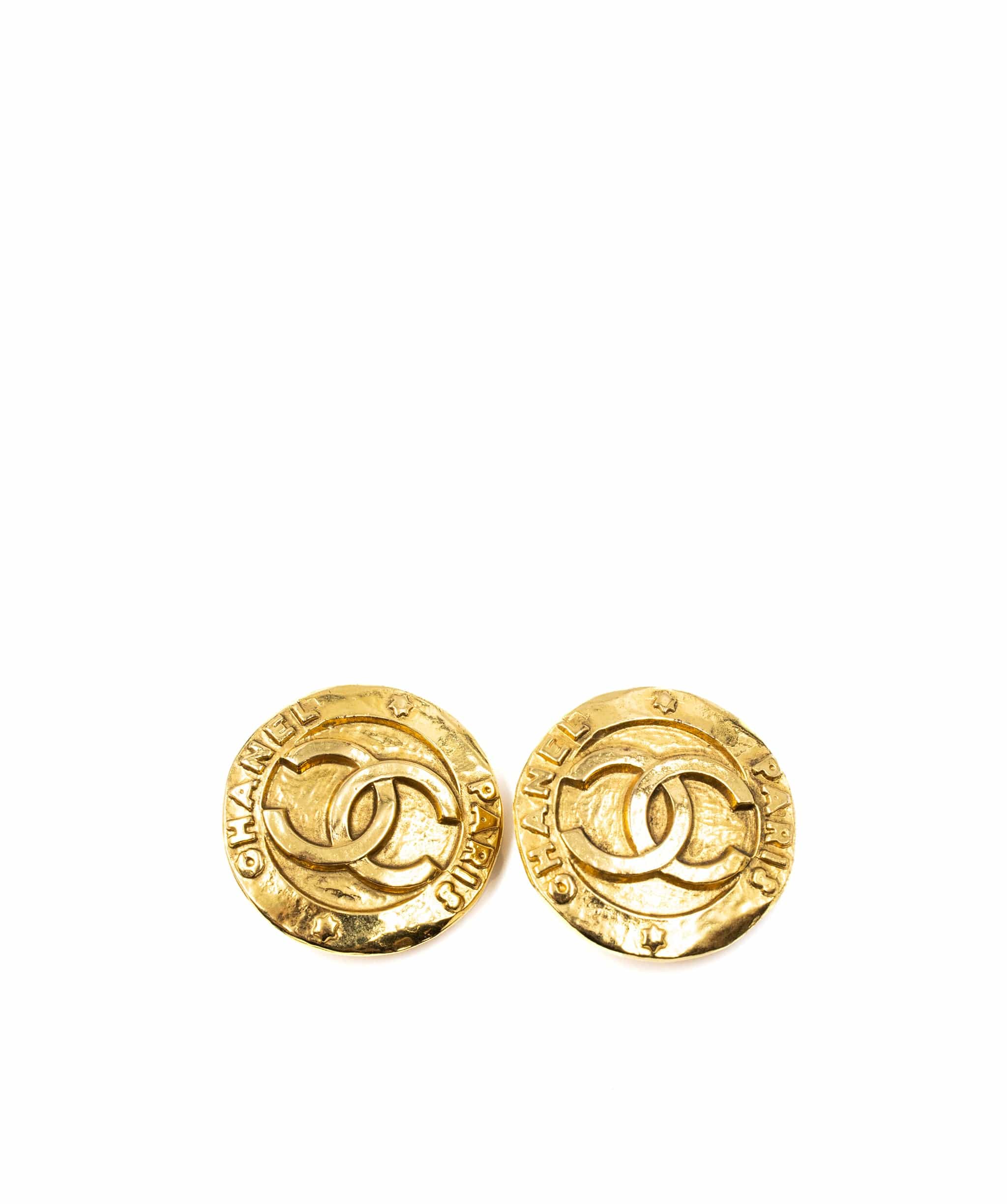 Chanel Chanel CC logo with PARIS clip on earrings - AWL3383