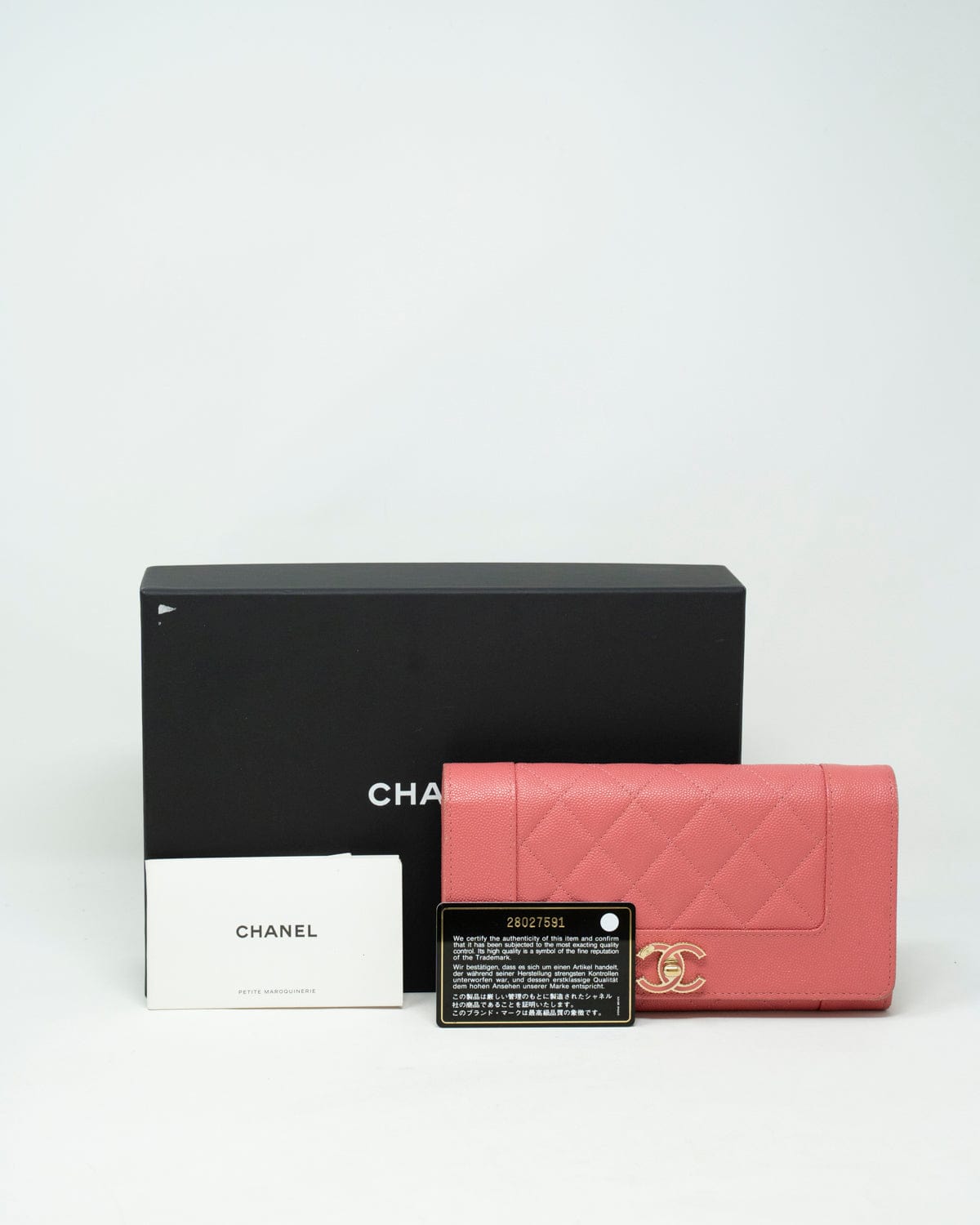 Chanel Chanel CC Mademoiselle Pink Caviar Skin Flap Wallet - AWL2329