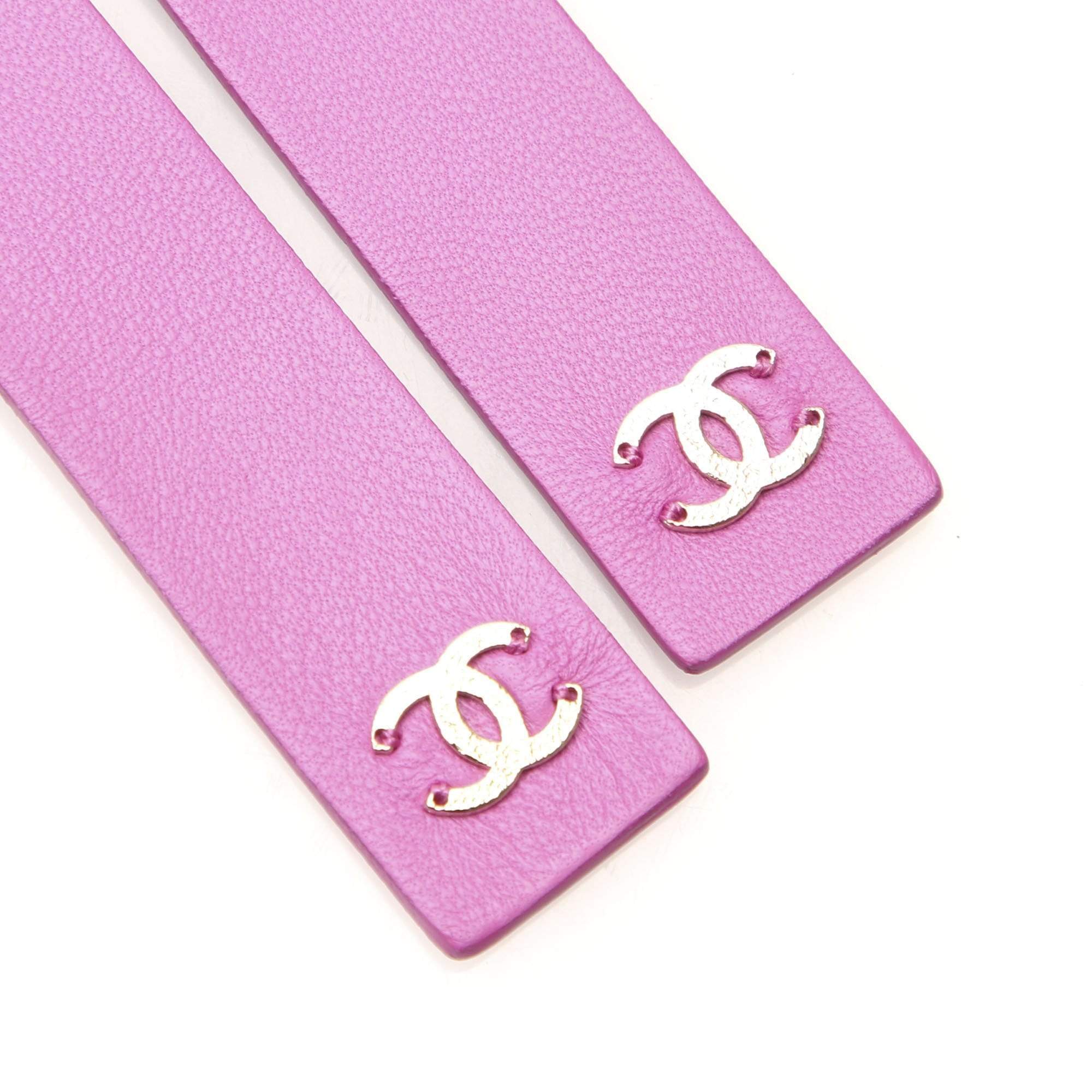 Chanel Chanel CC Pink Lambskin Leather Chain Belt