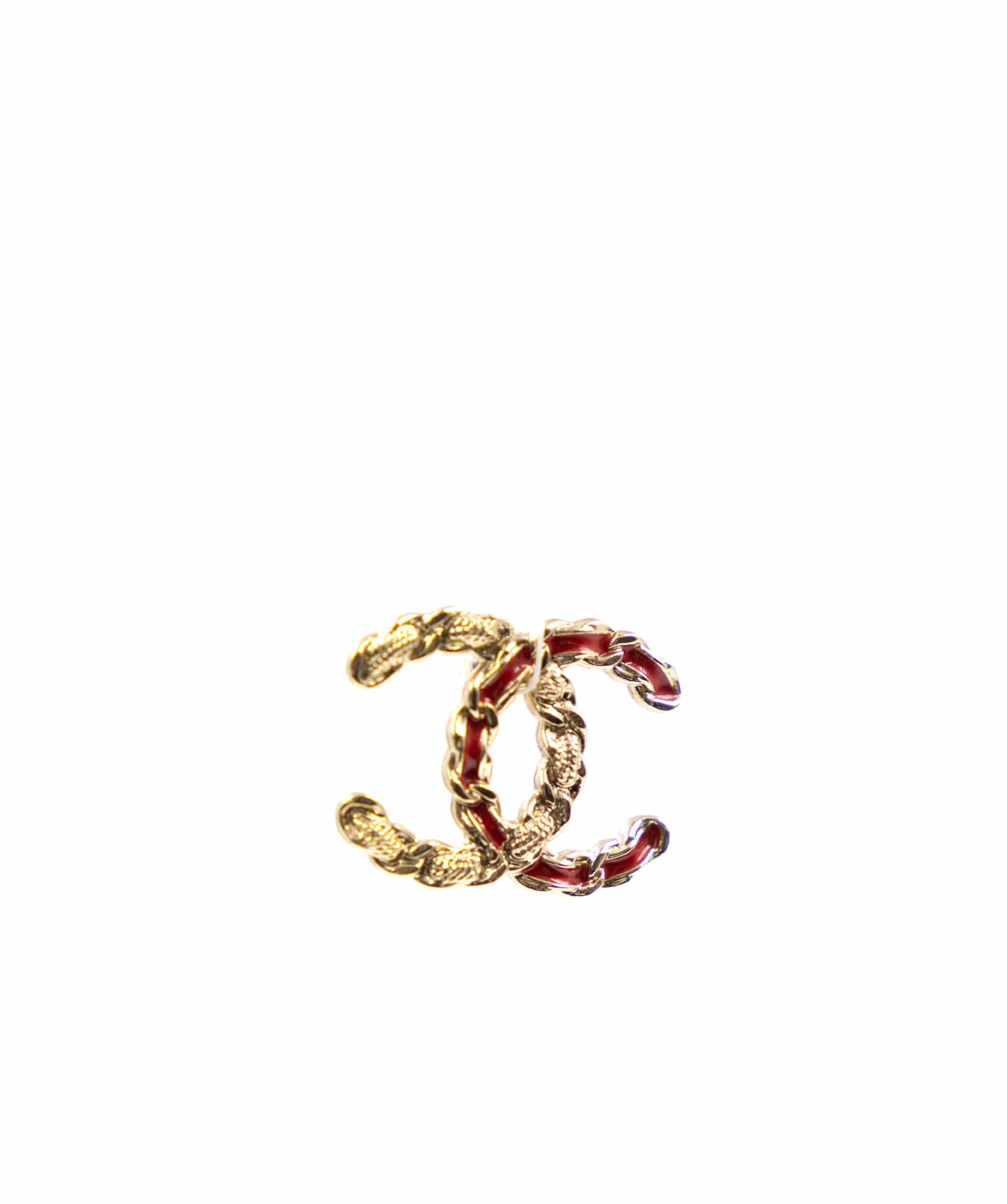 Chanel Chanel CC Red Detail Stud Earrings  AGC1143