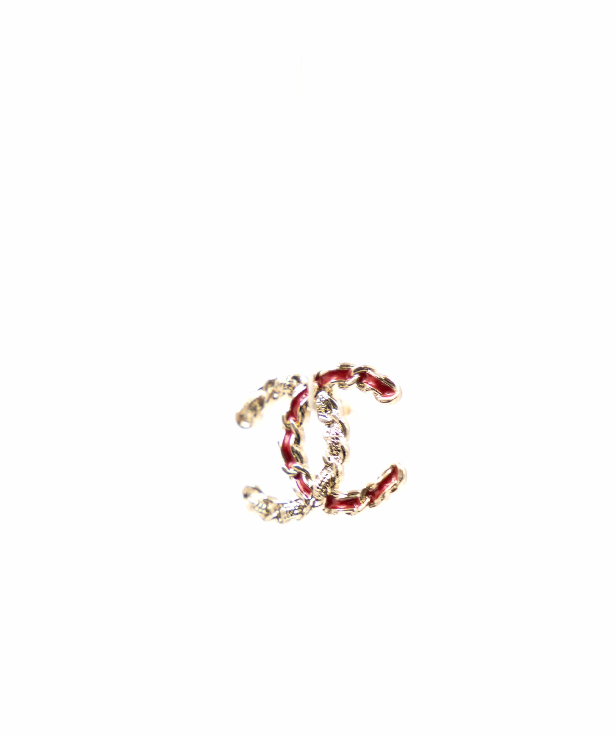 Chanel Chanel CC Red Detail Stud Earrings  AGC1143