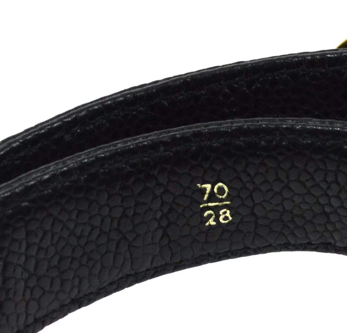 Chanel CHANEL CC Turnlock Buckle Belt Caviar Skin Leather  - ASL1681