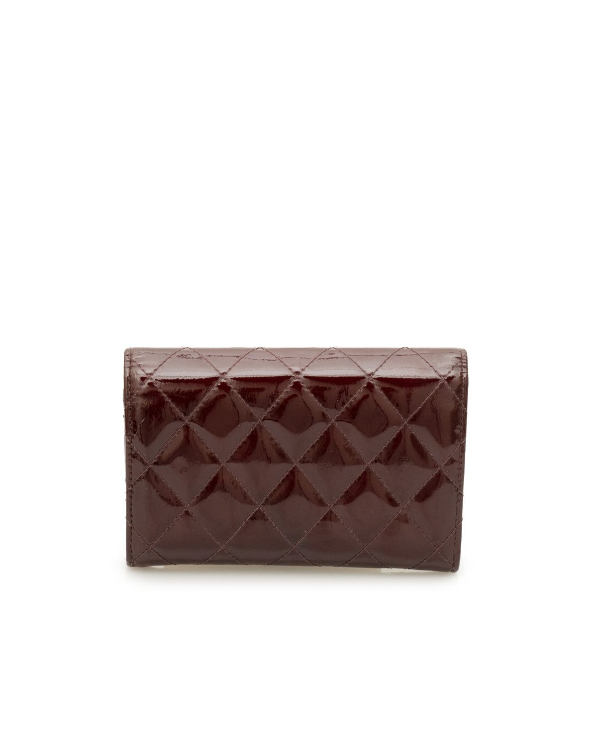 Chanel Chanel Classic Flap Wallet in Burgundy Patent Leather -AWL1944