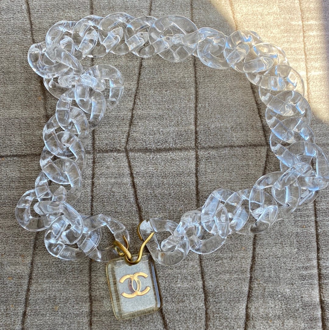 Chanel Chanel Clear Acrylic Chain Belt ASL3691