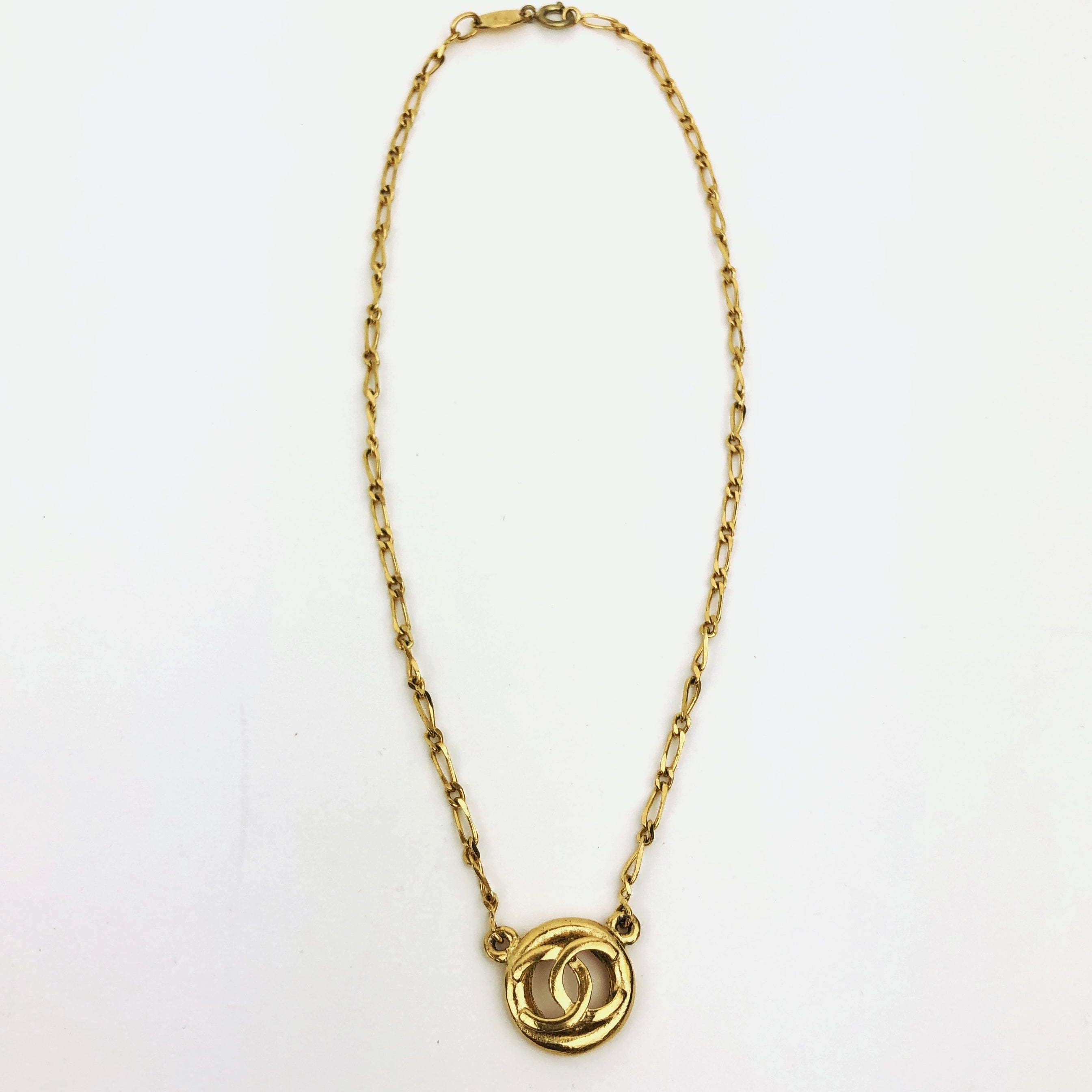 Chanel Chanel Coco Double Suspended Gold Necklace PXL1695