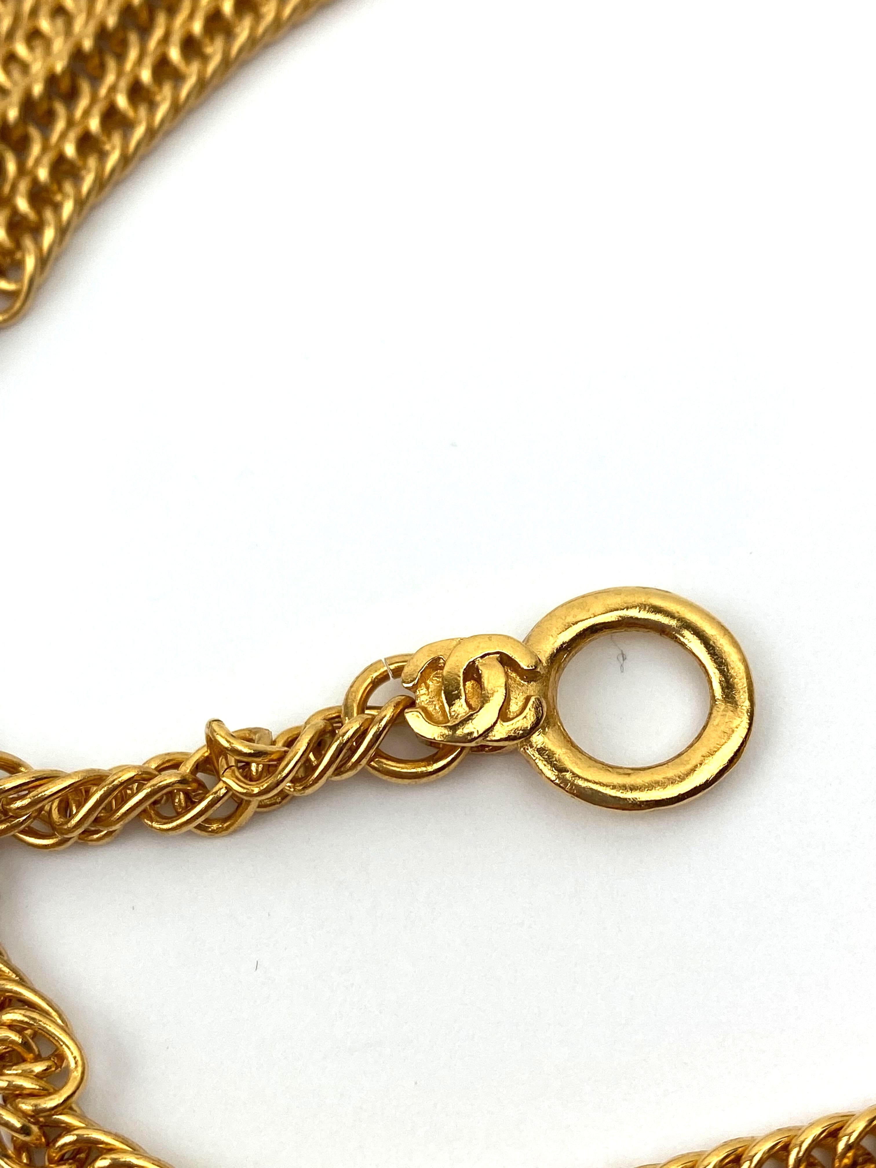 Chanel Chanel Coco Hollow Gold Necklace ASL2980