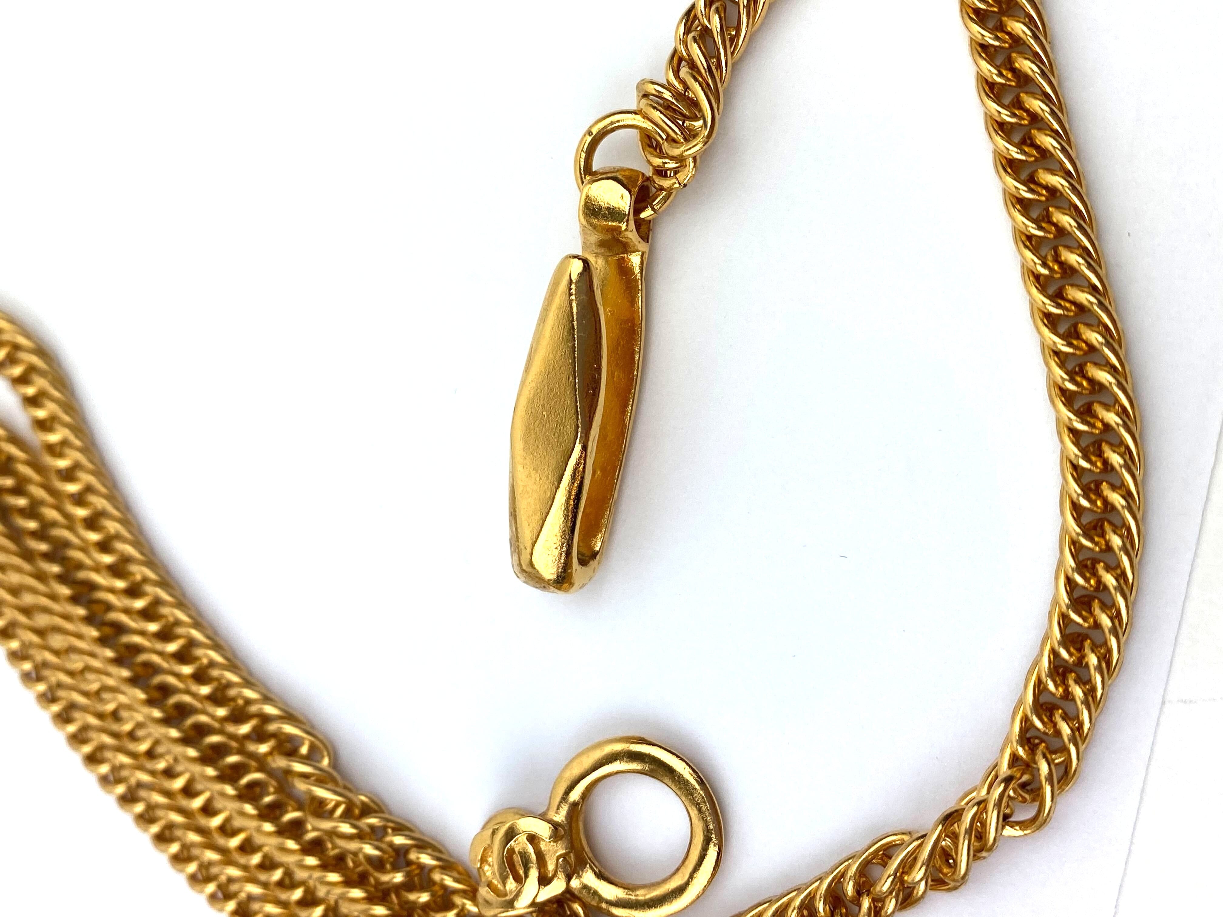 Chanel Chanel Coco Hollow Gold Necklace ASL2980