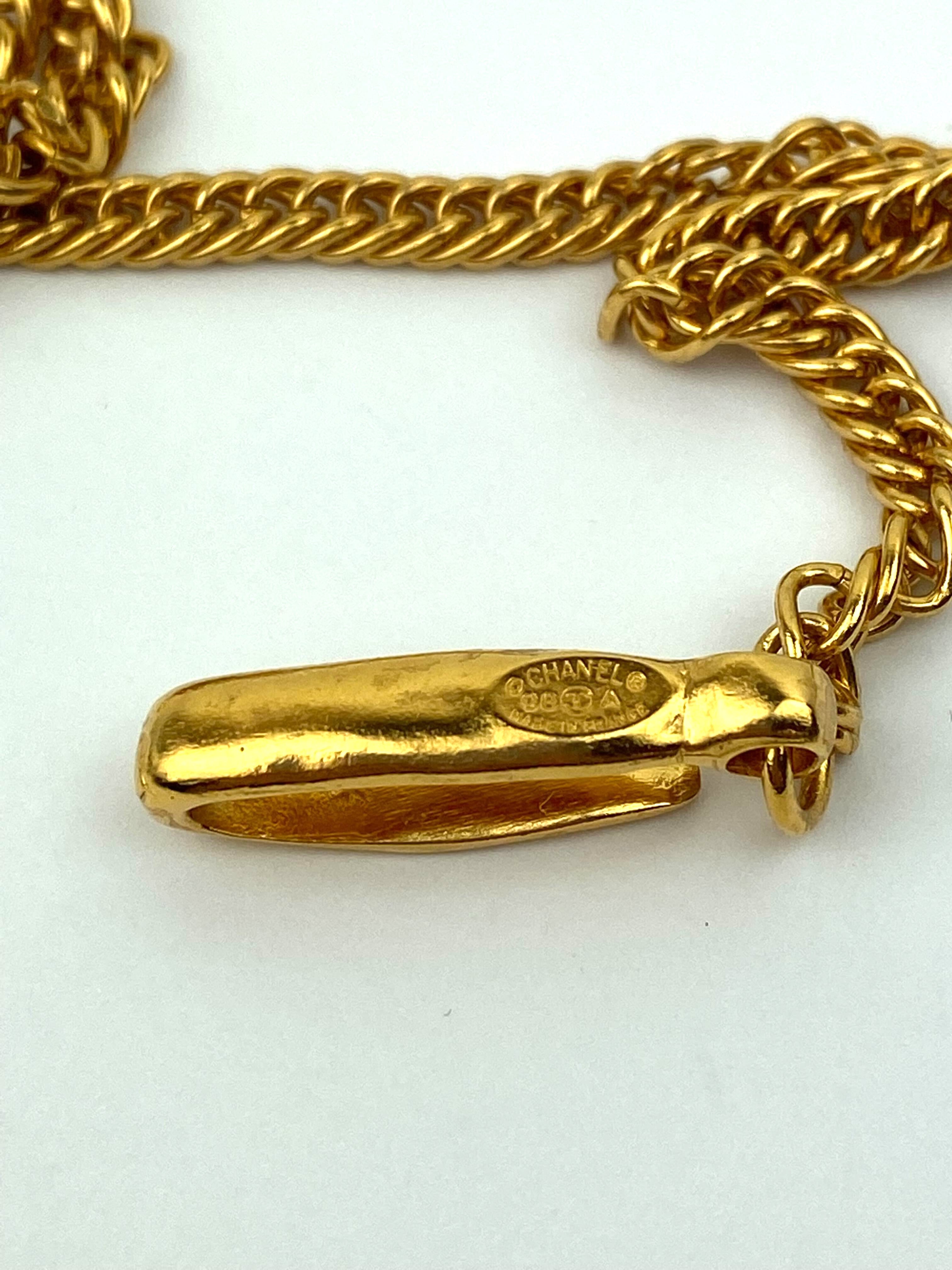 Chanel Chanel Coco Hollow Gold Necklace ASL2980