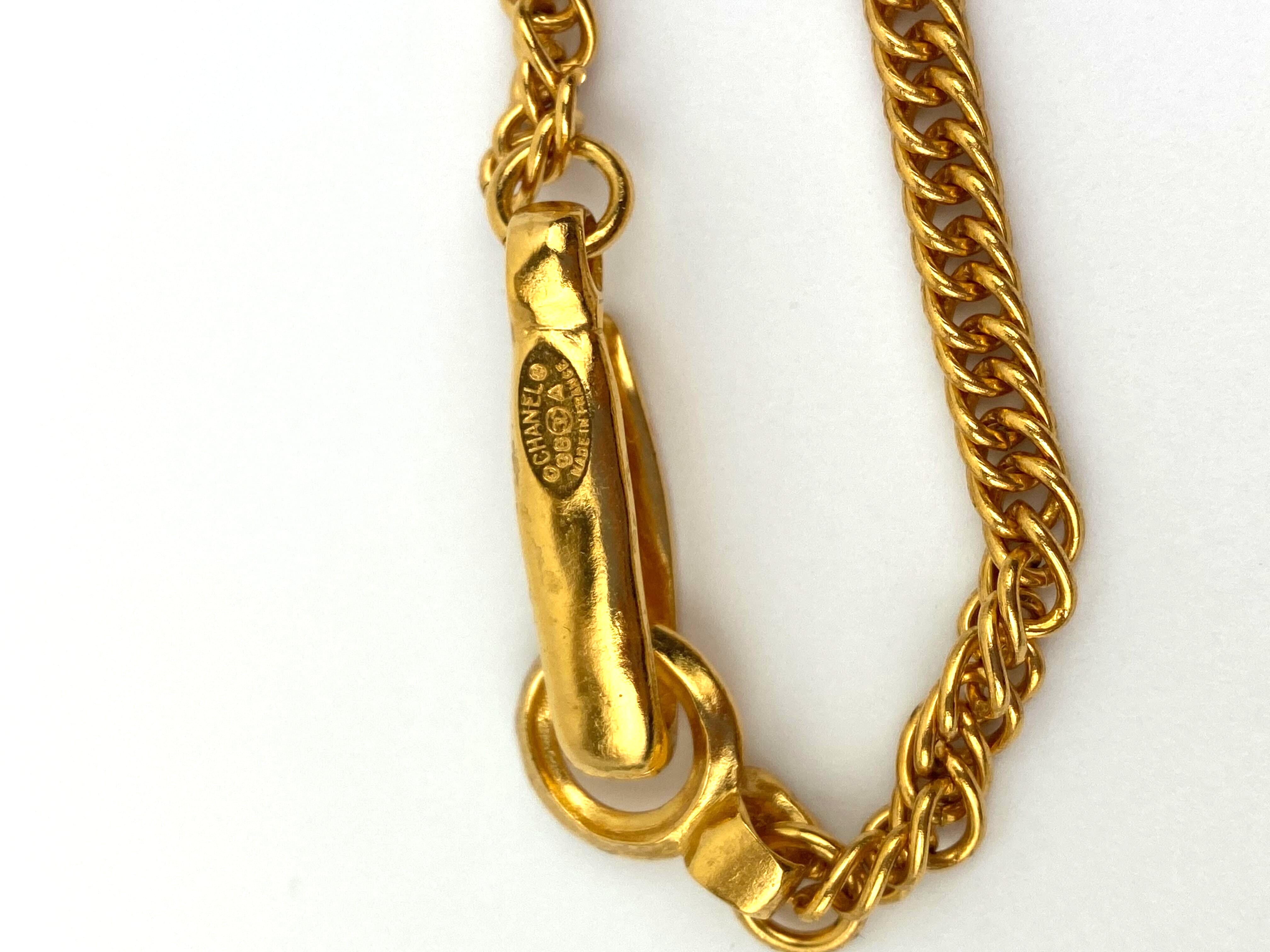 Chanel Chanel Coco Hollow Gold Necklace ASL2980