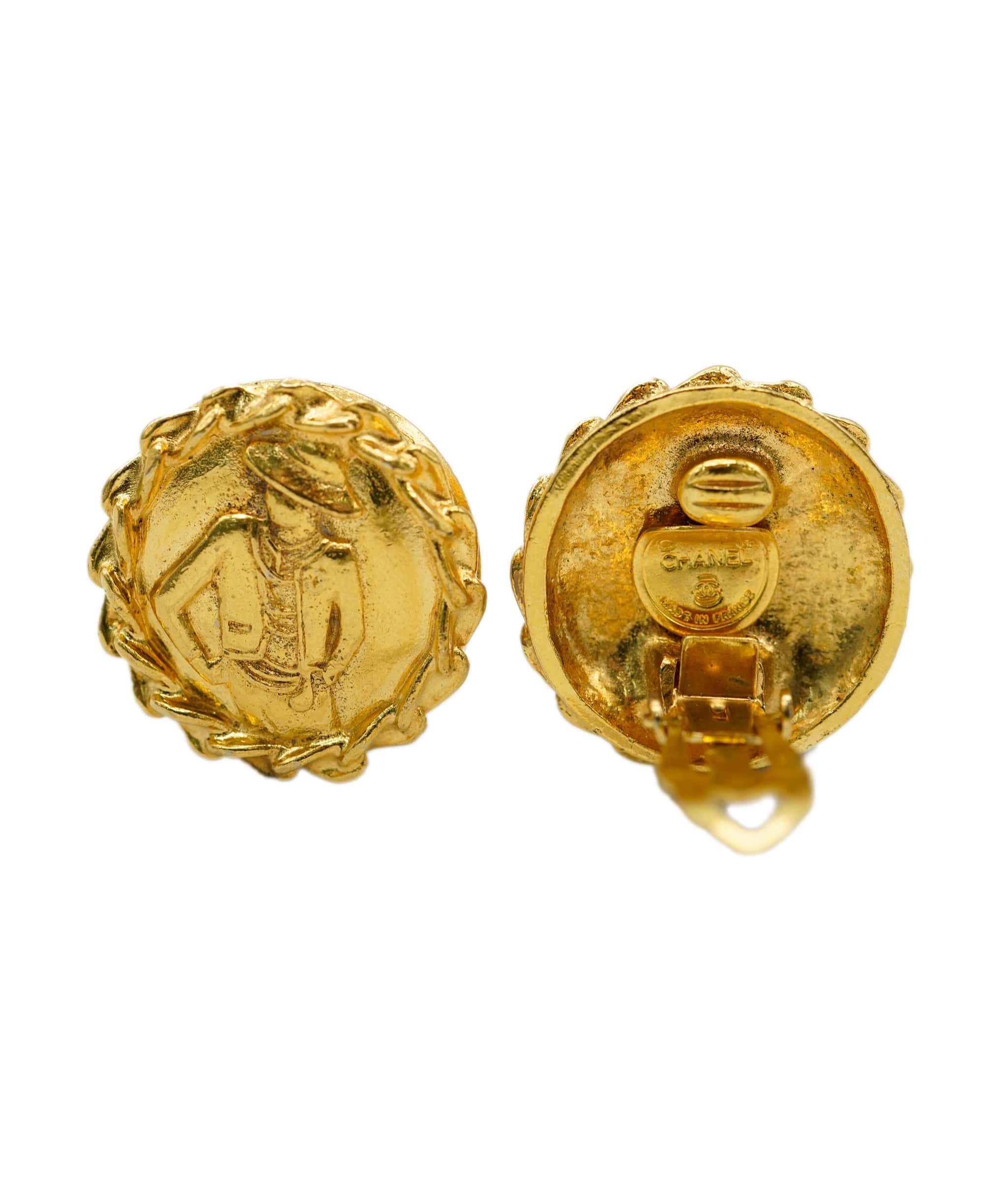 Chanel Chanel Coco Mademoiselle Logo Clip Earrings PXL1886