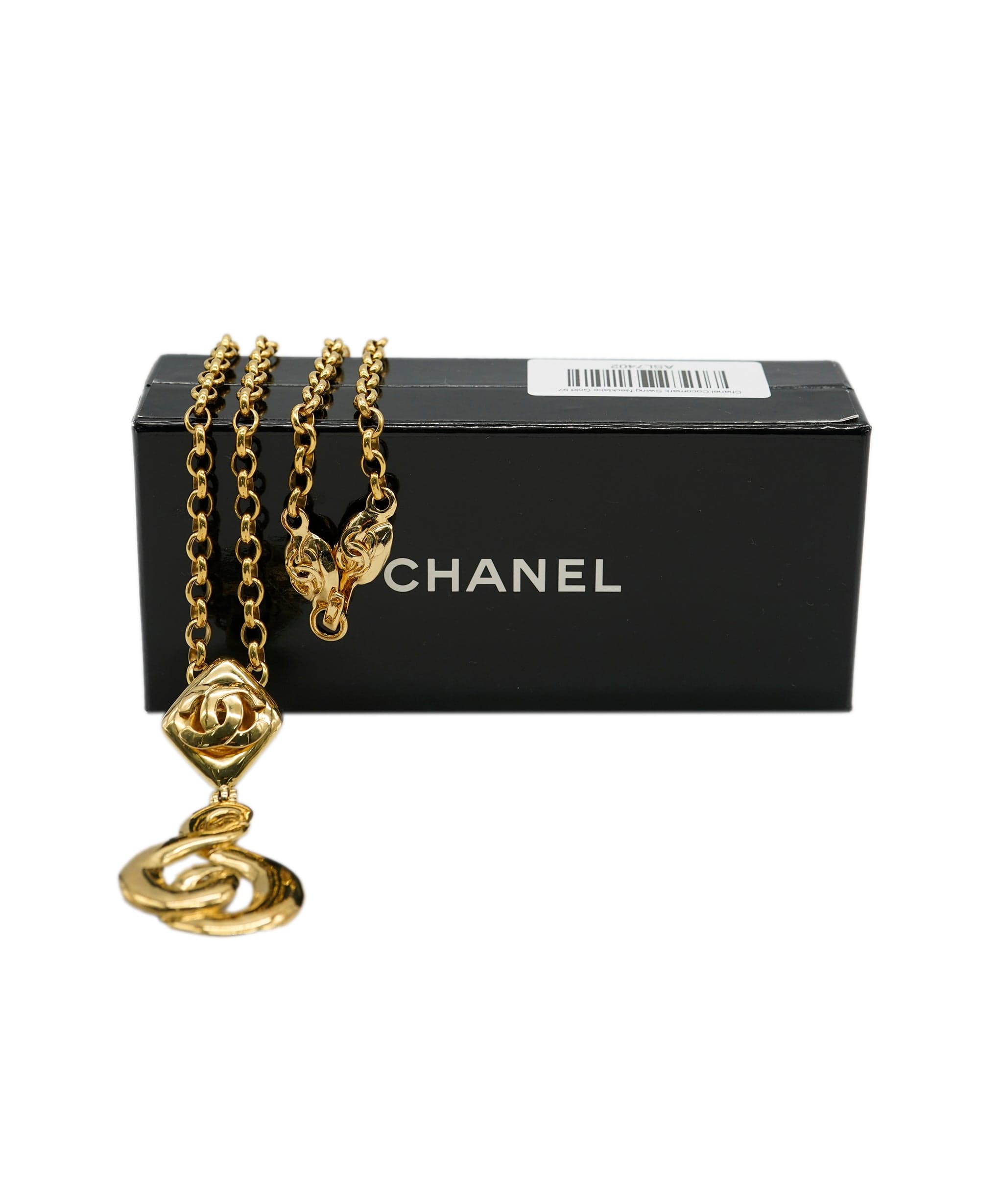 Chanel Chanel Cocomark Swing Necklace Gold 97P 90112176 ASL7402