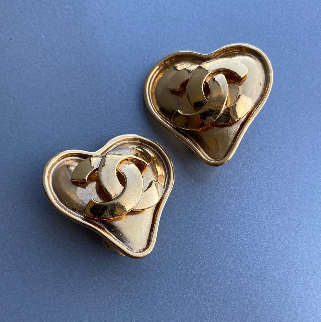 Chanel Chanel Earrings Coco Mark Heart PXL1392