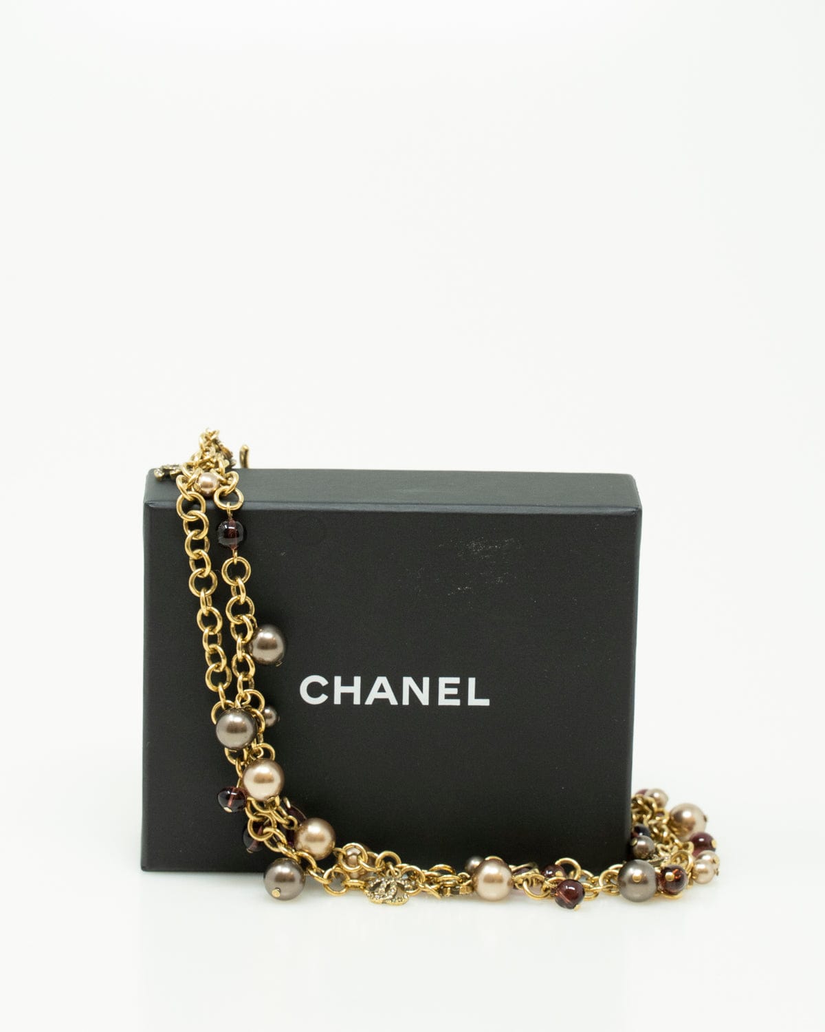 Chanel Chanel Faux Pearl & Bead Chain Necklace - ASL2390