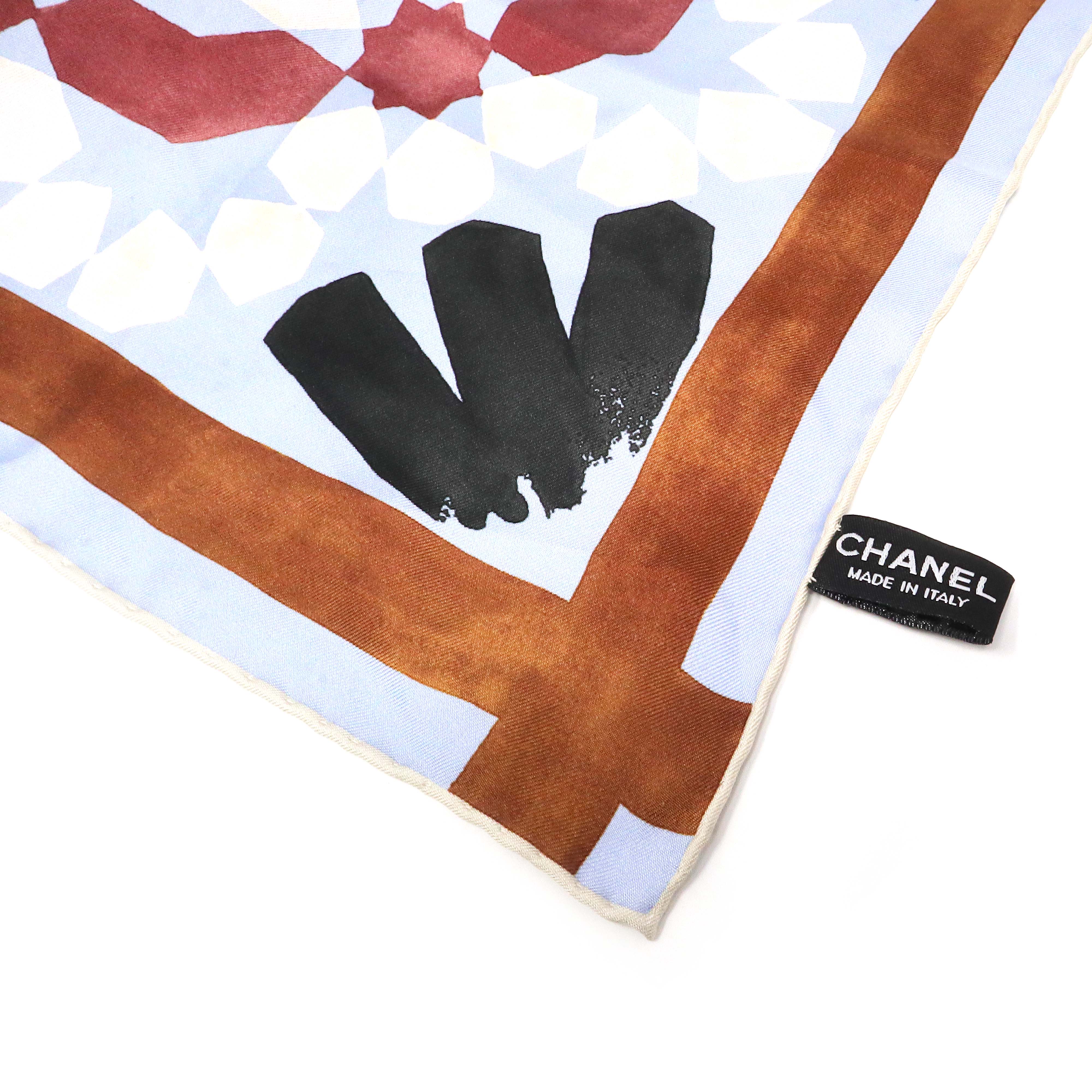 Chanel Chanel Flower Multicoloured Silk Scarf