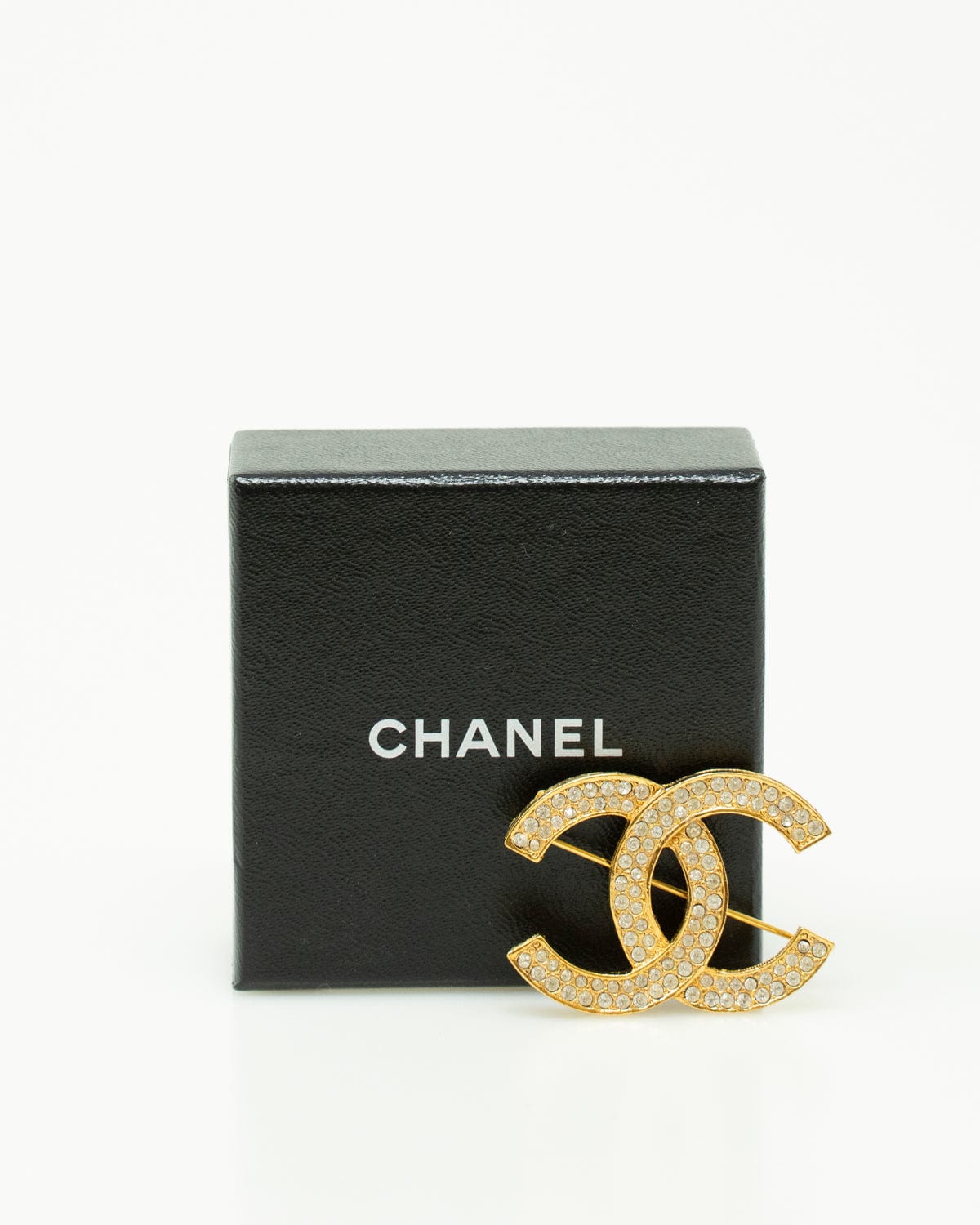 Chanel Chanel Gold Diamanté CC Brooch - AWL2456