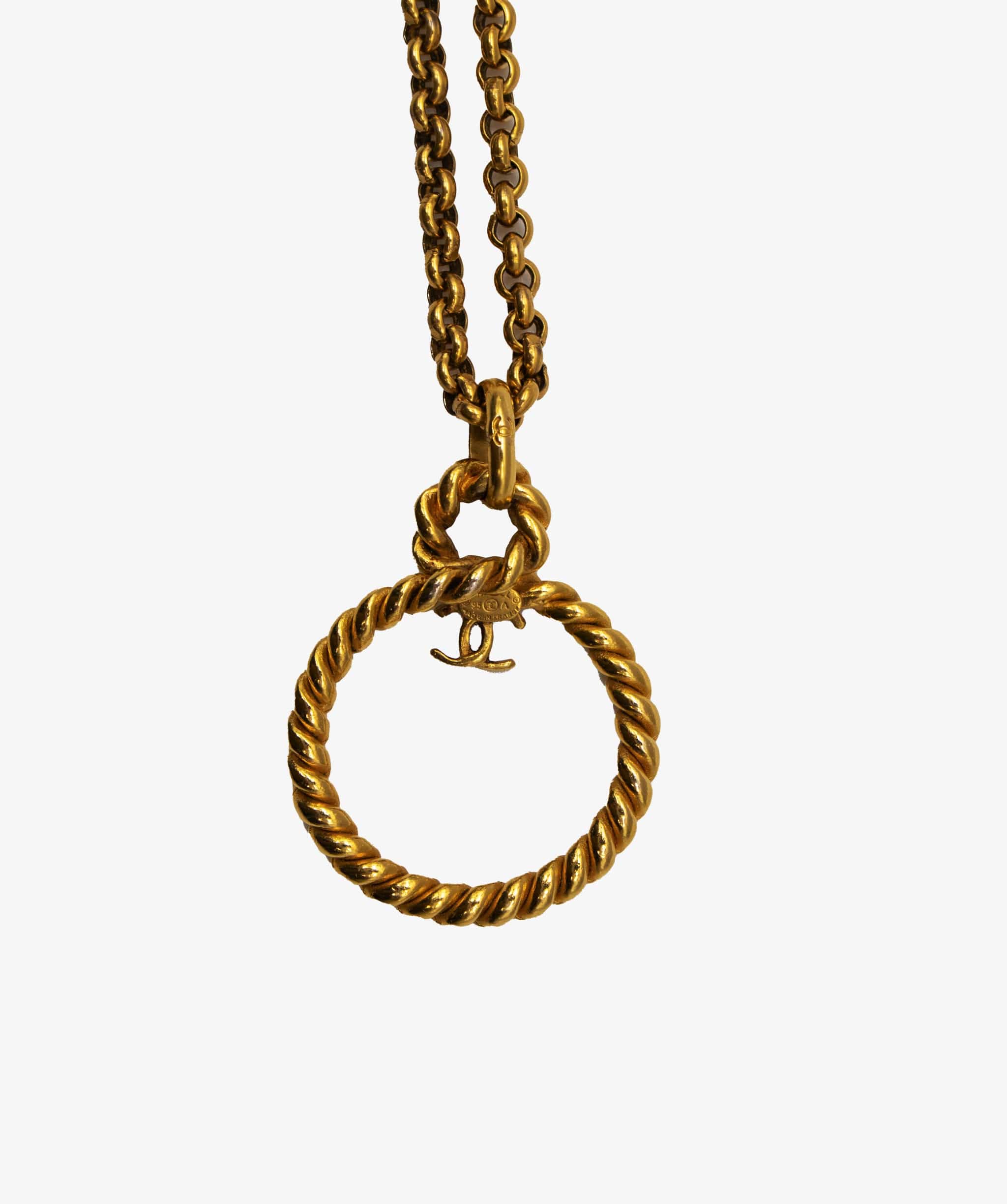 Chanel Chanel Gold Loop Pendant Necklace - ASL2090