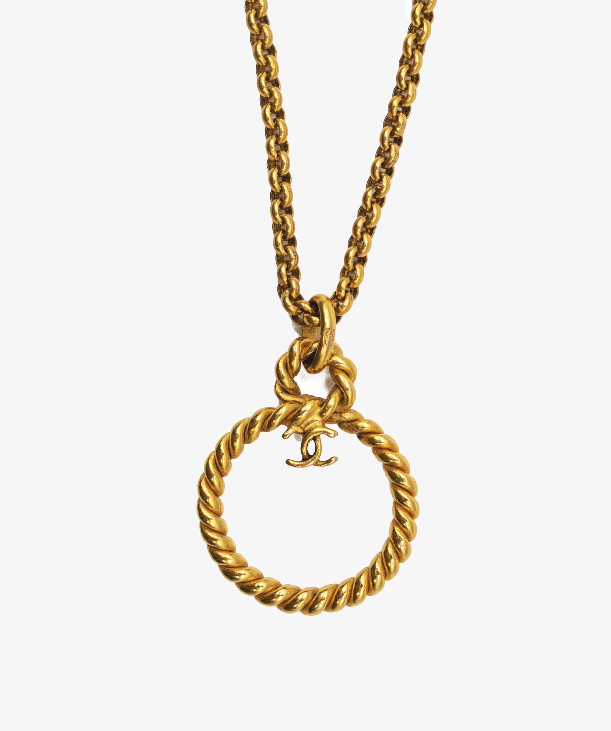 Chanel Chanel Gold Loop Pendant Necklace - ASL2090