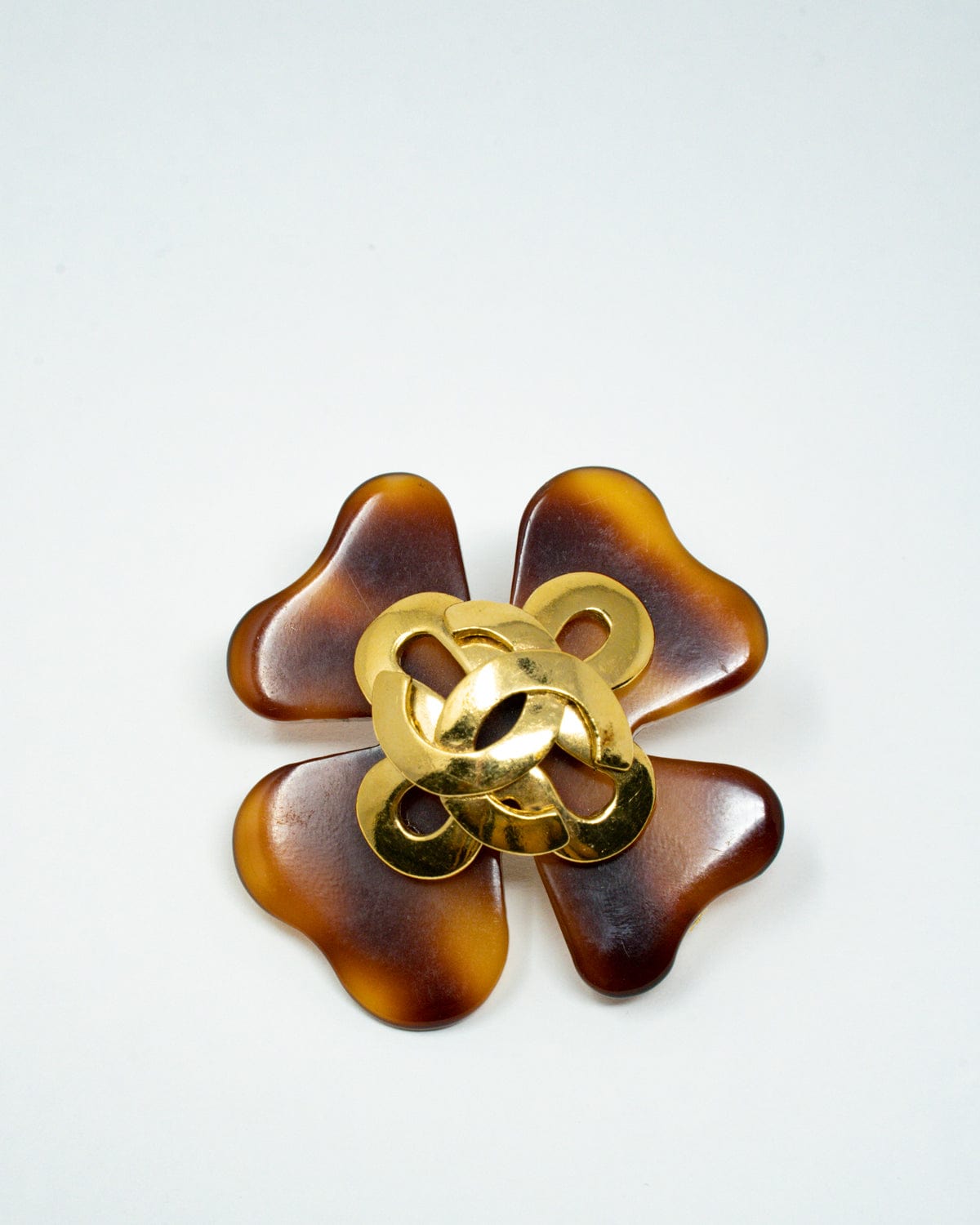 Chanel Chanel Gold & Tortoiseshell Brooch - ASL2049