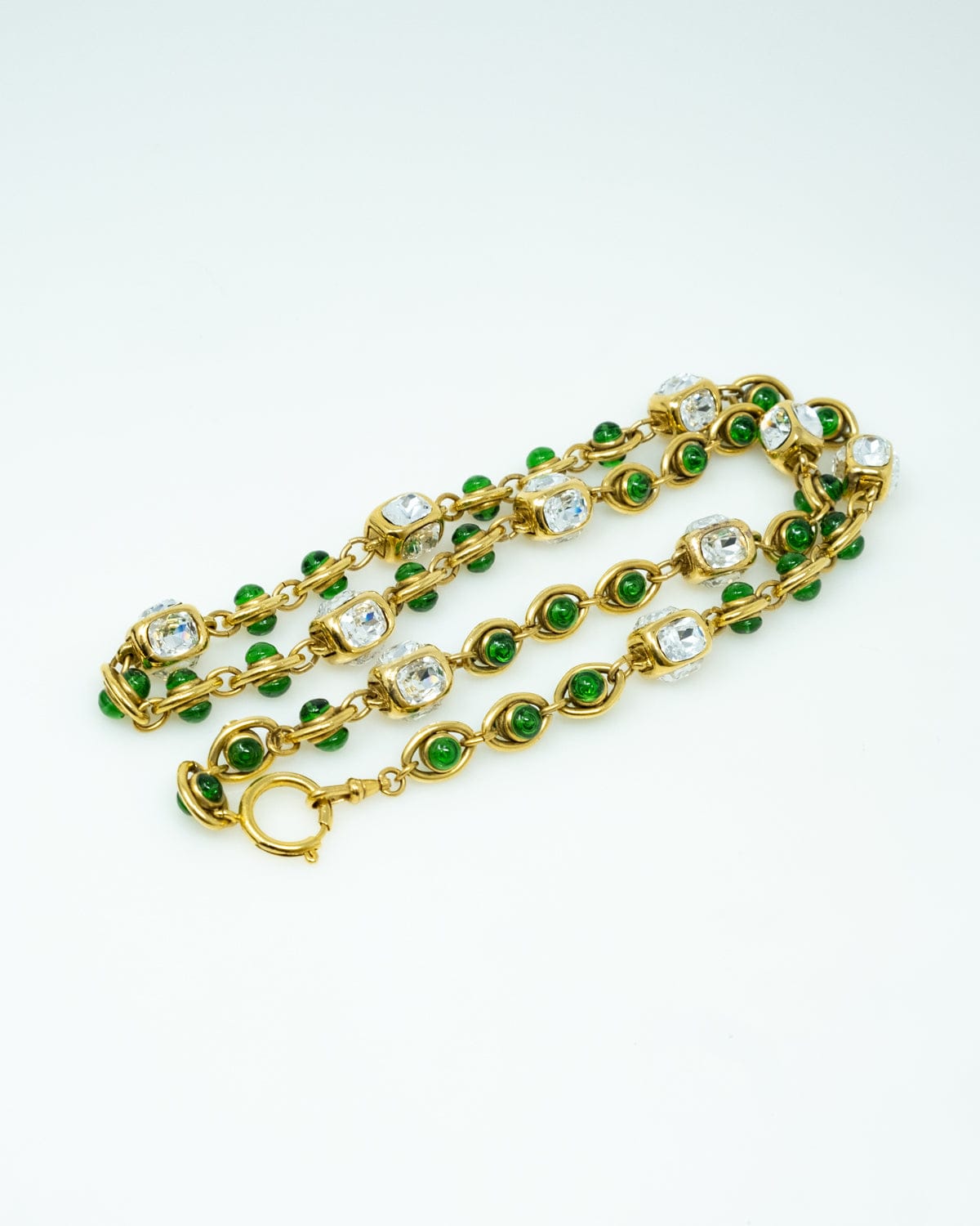 Chanel Chanel Green Gripoix Crystal Necklace ASL2445