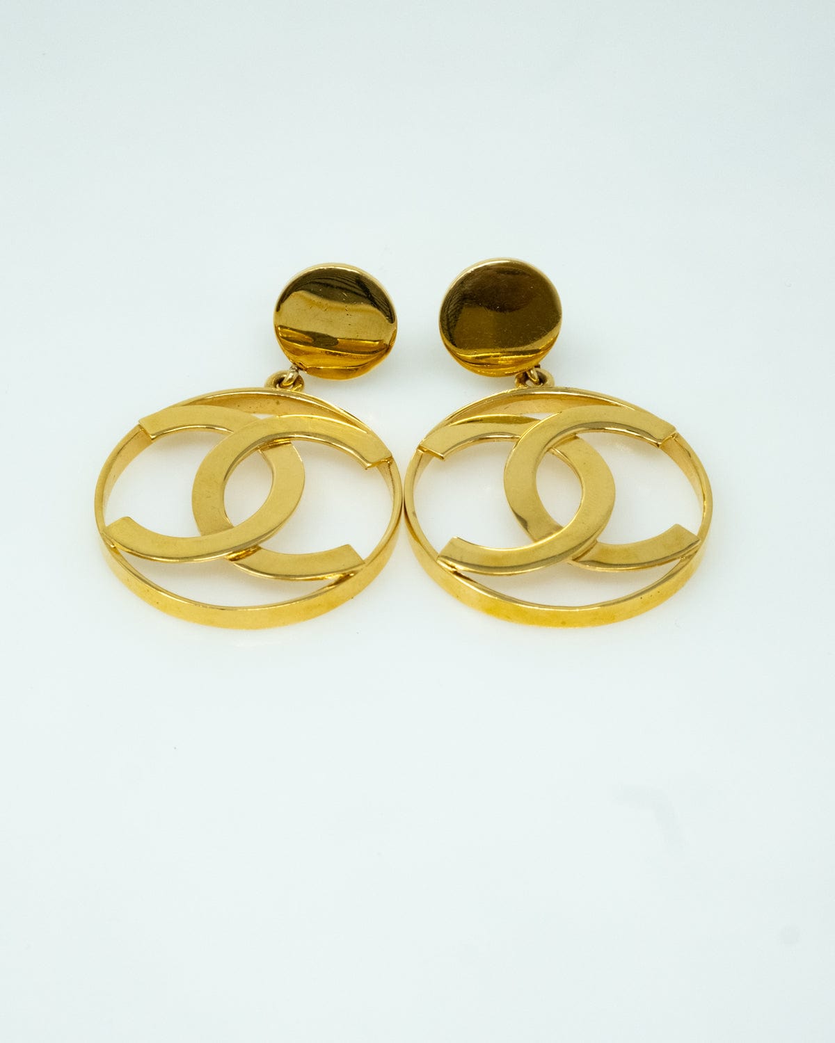 Chanel Chanel Iconic Statement CC Hoop Clip On Earrings - ASL2501