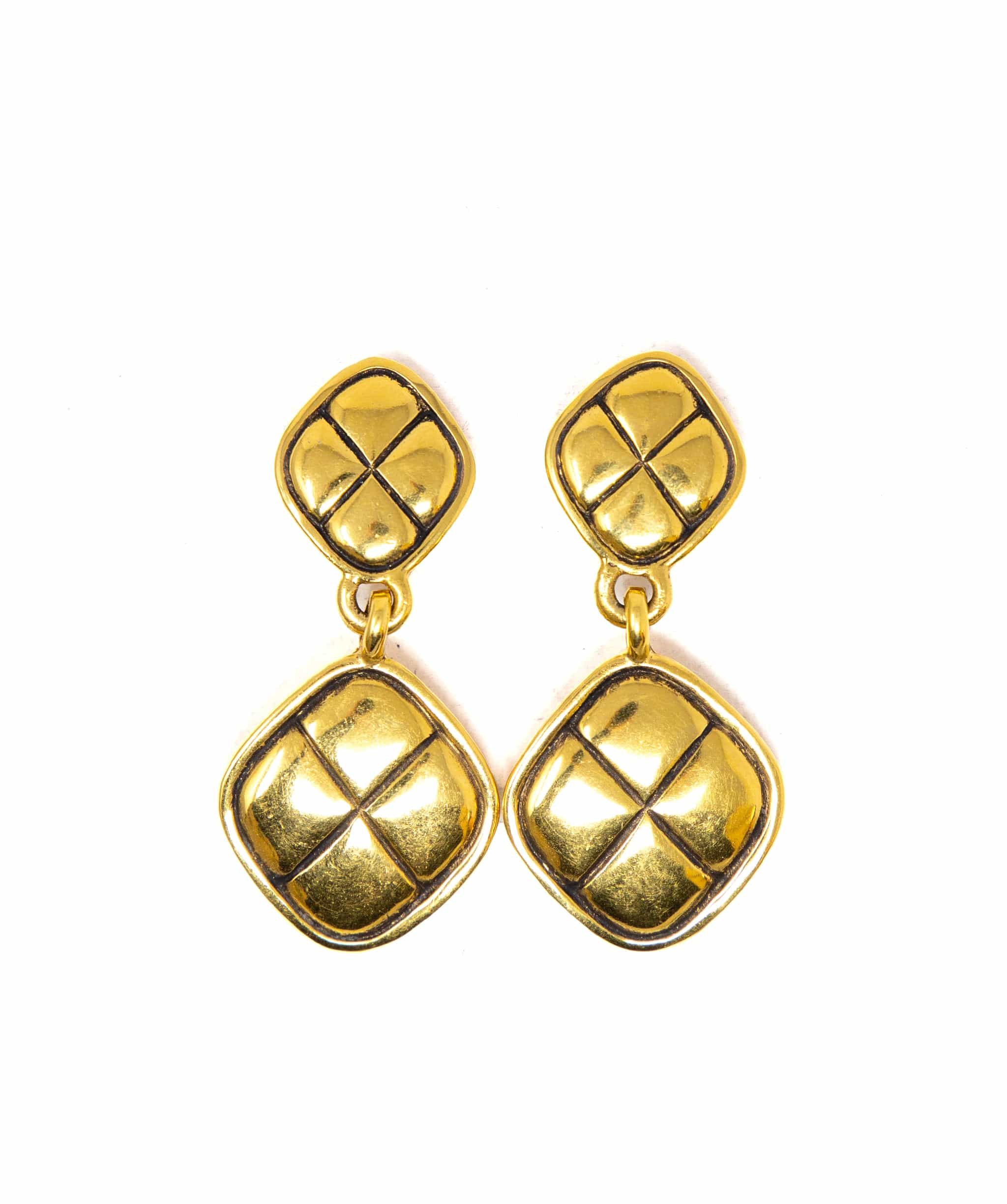 Chanel Chanel matelasse dangling earrings ASL3973