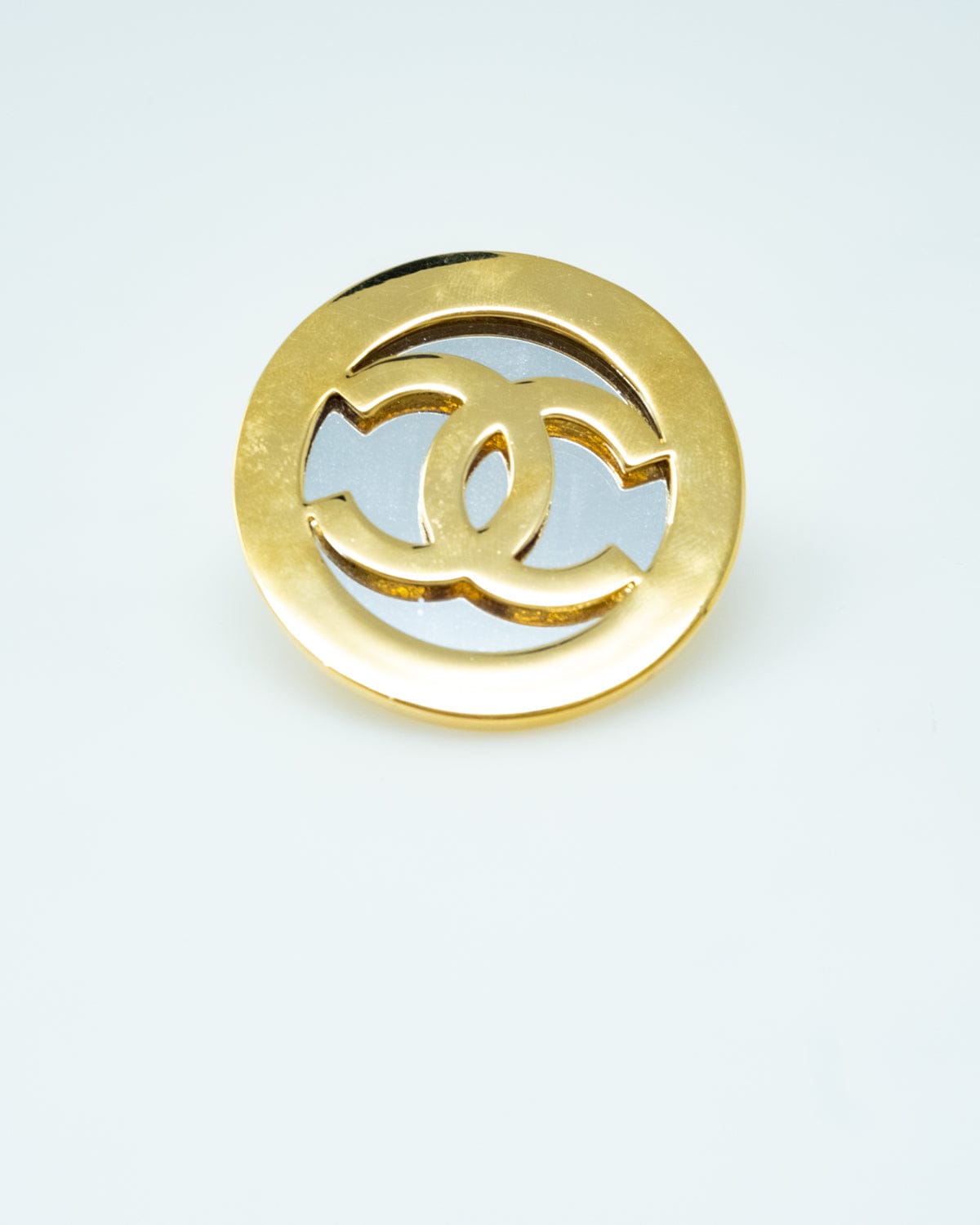 Chanel Chanel Mirror CC Two Tone Large Brooch - ASL2517