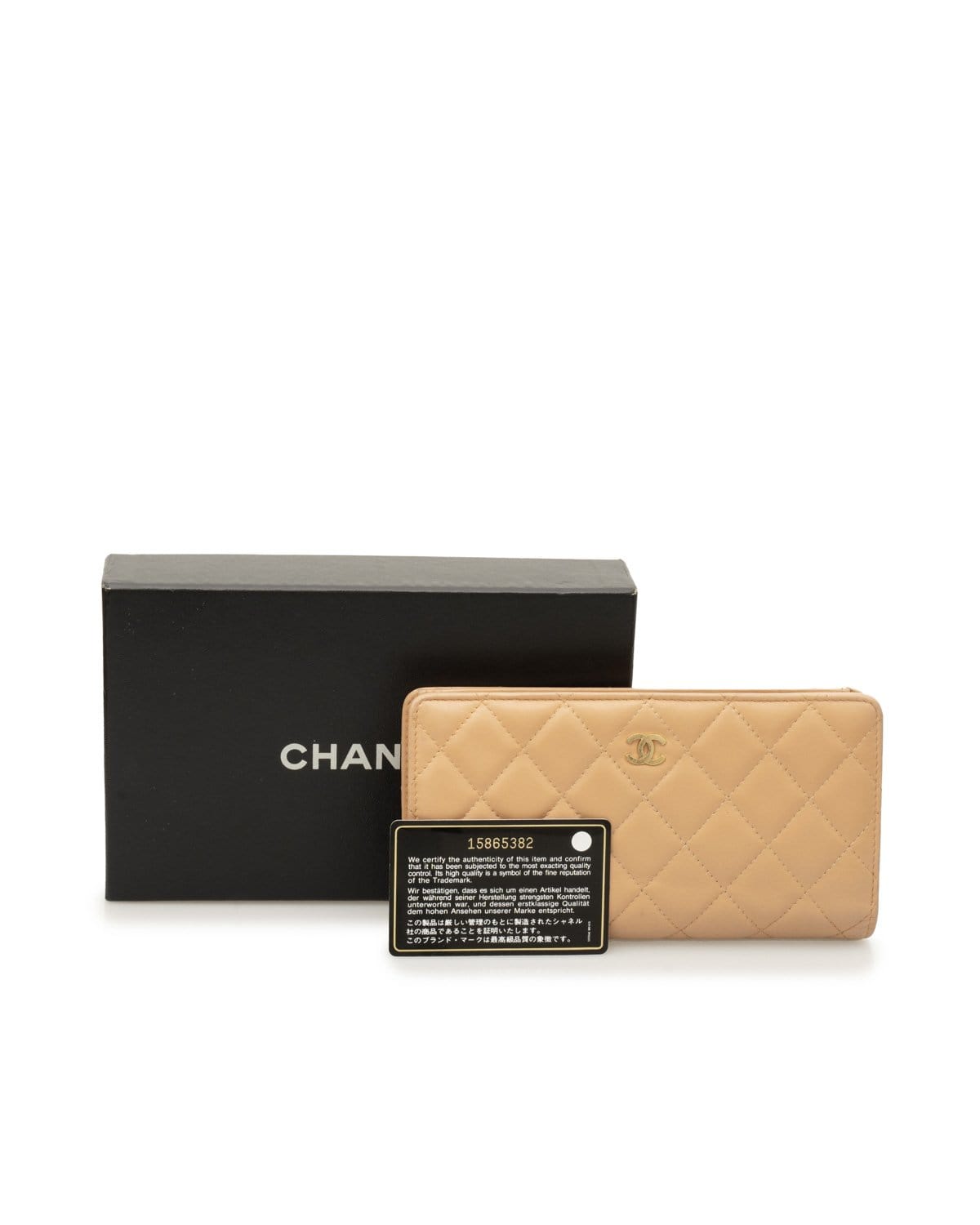 Chanel Chanel Peach Lambskin Quilted Bi-Fold Wallet- AWL1941