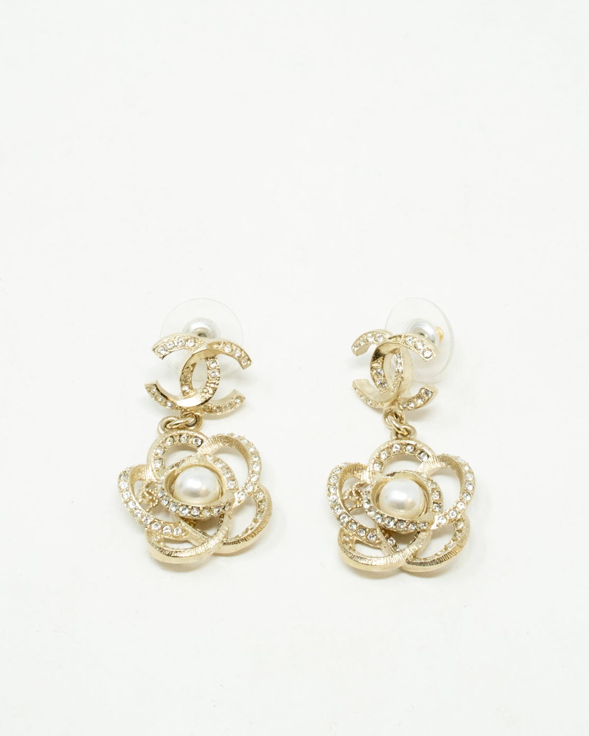 Chanel Chanel Pearl Camellia Earrings - ALL0004