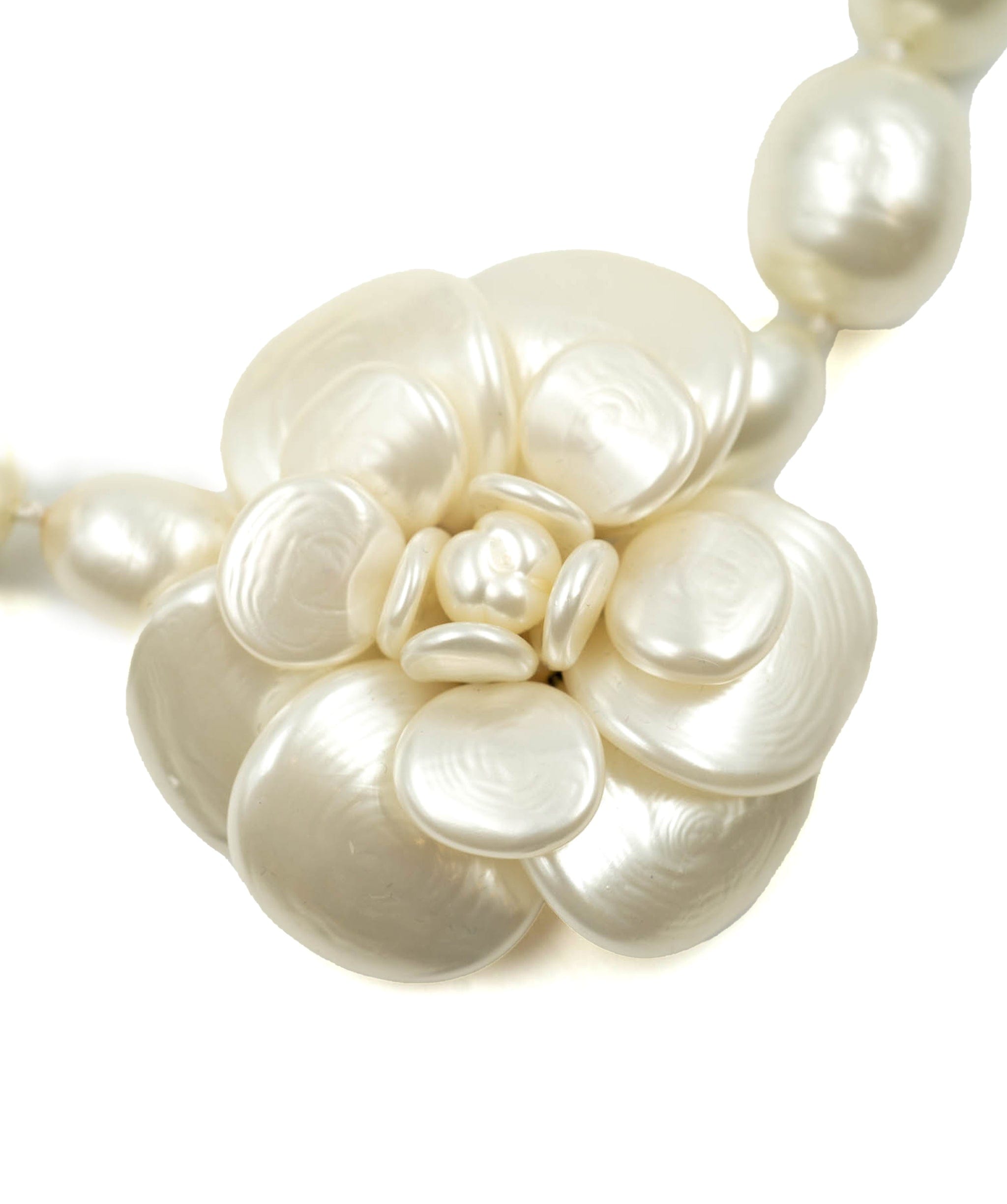 Chanel Chanel Pearl Camilia Necklace gripoix  ASL4812