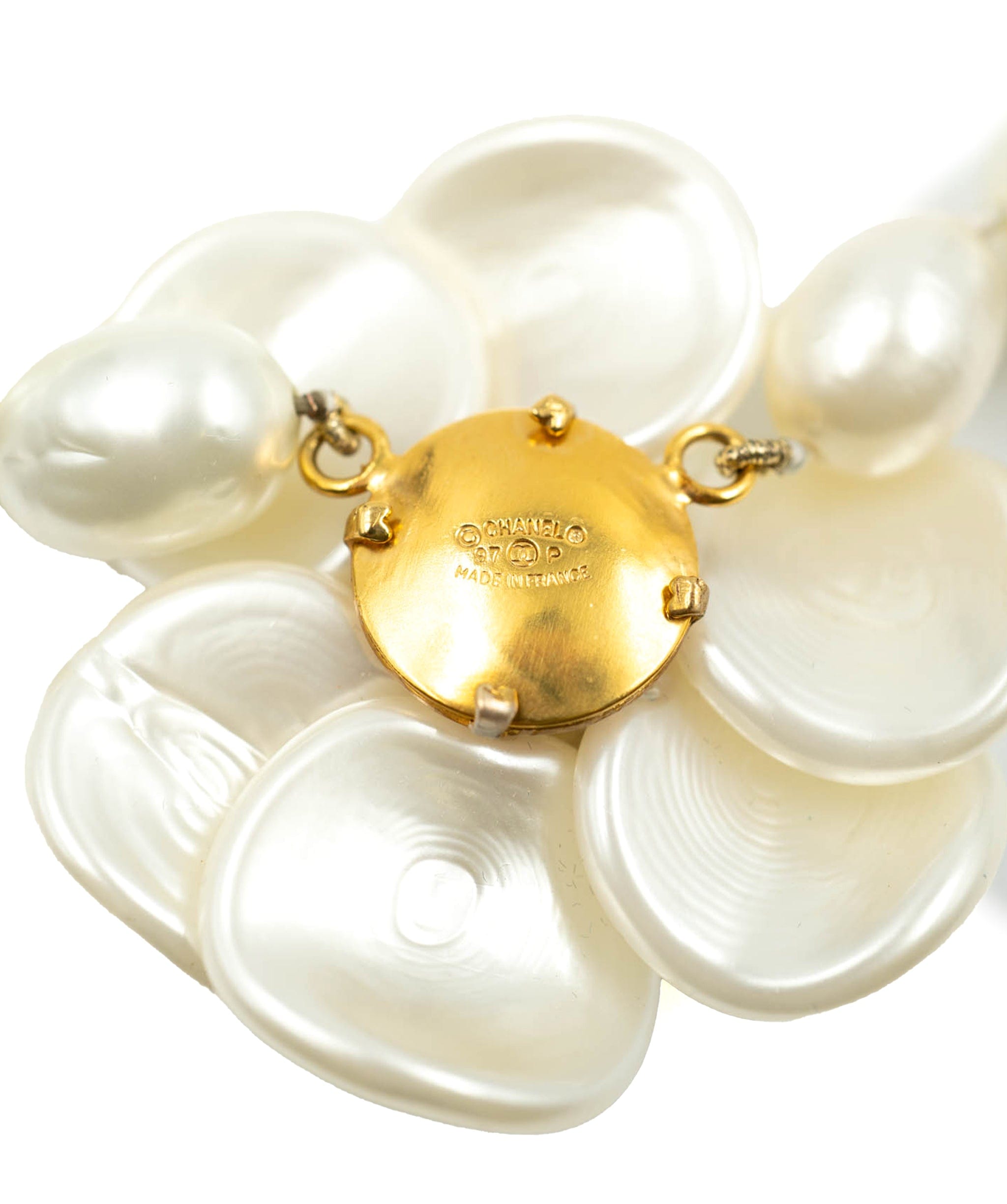 Chanel Chanel Pearl Camilia Necklace gripoix  ASL4812